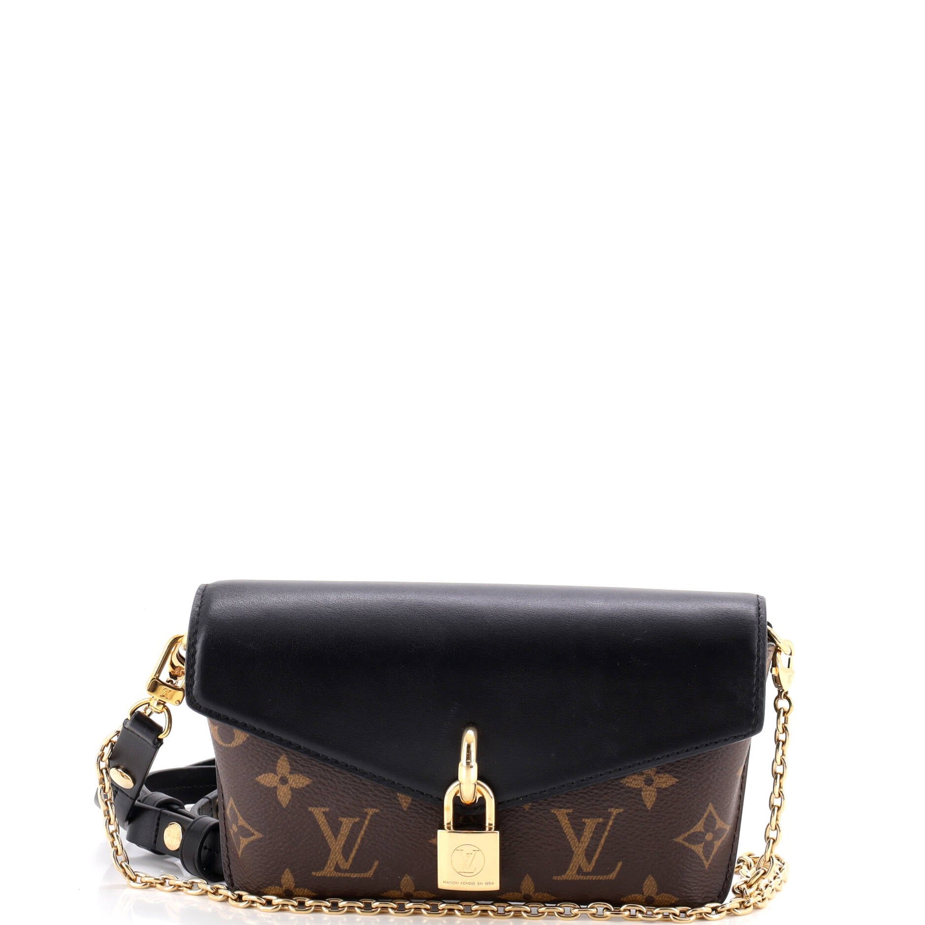 Padlock on Strap Handbag Monogram Canvas and Leather