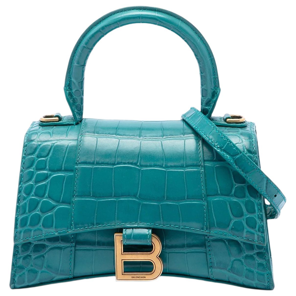 Hourglass leather satchel