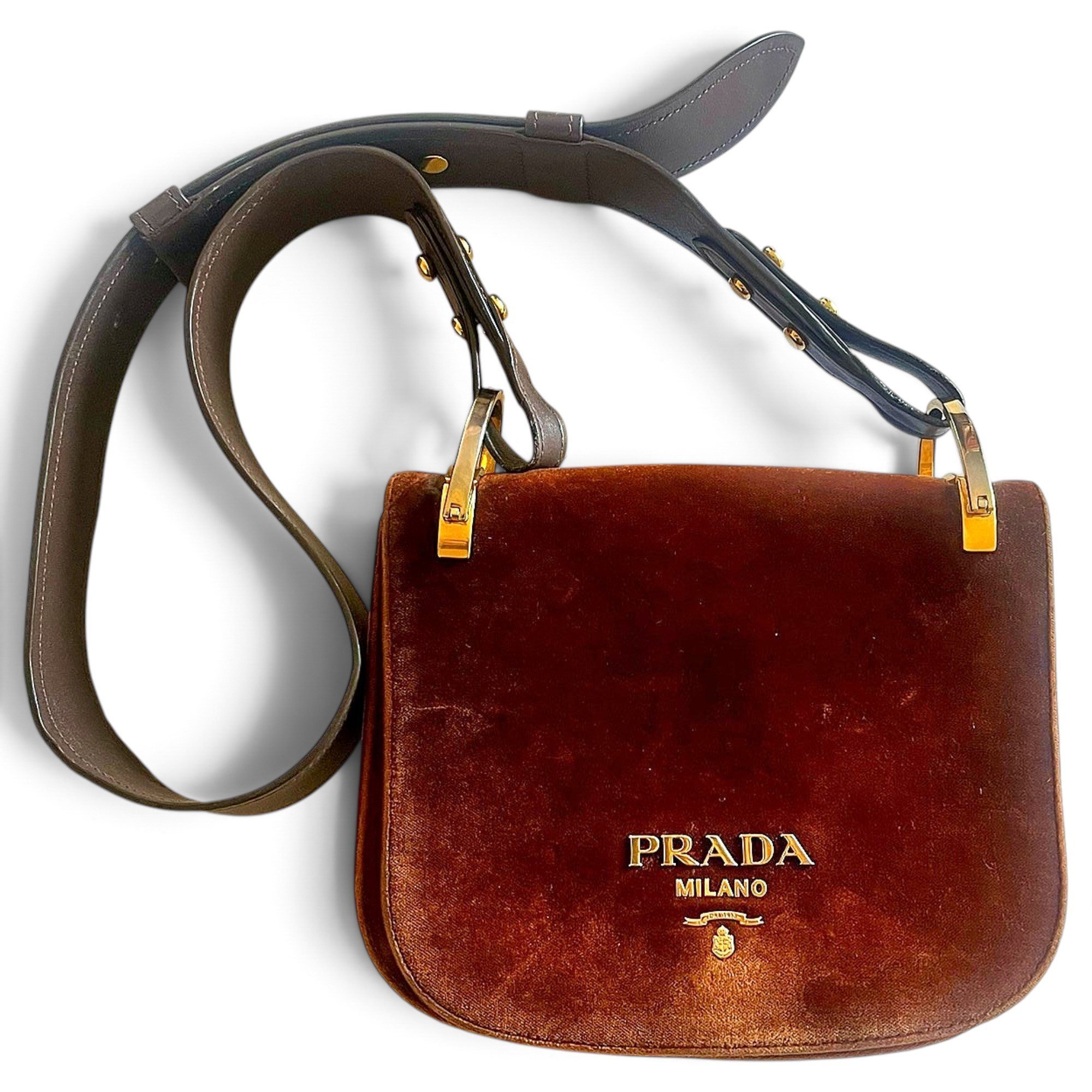 Pionnière velvet handbag