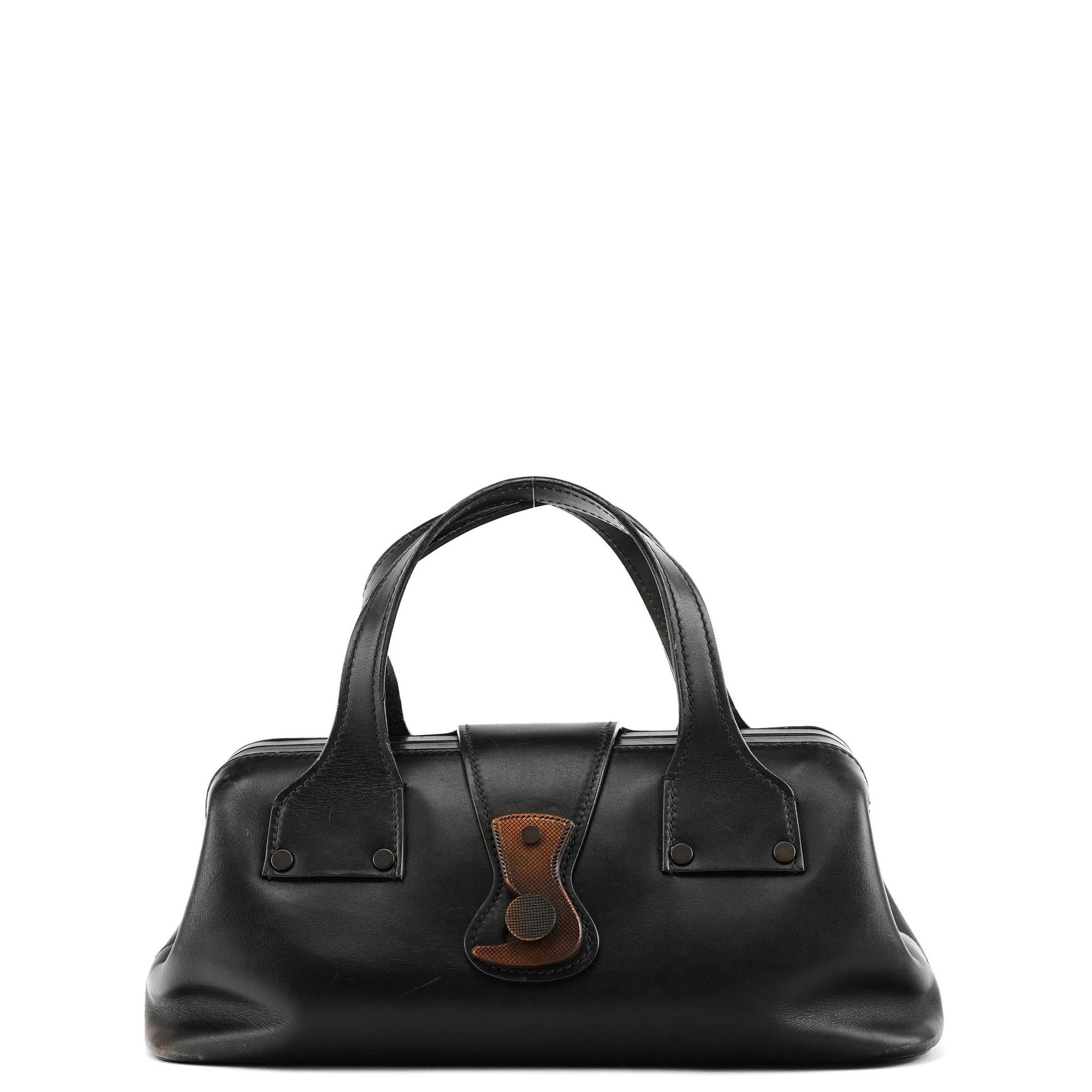 Jackie leather bowling bag