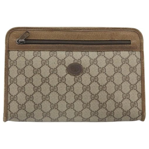 Leather clutch bag
