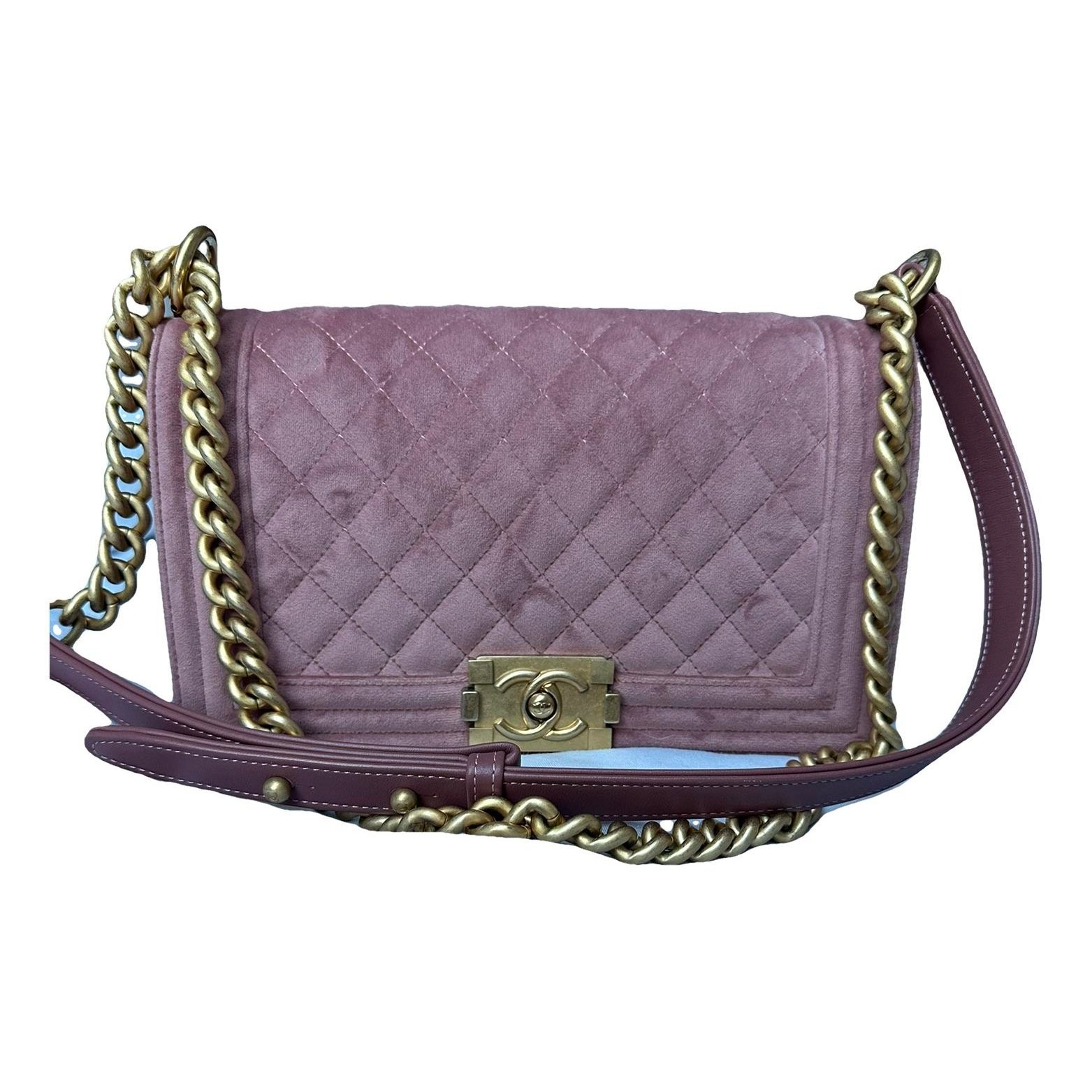 Boy velvet handbag