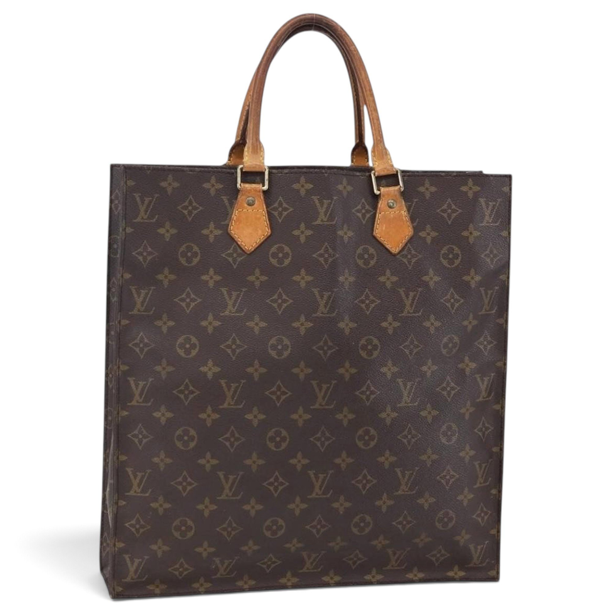 Plat leather tote
