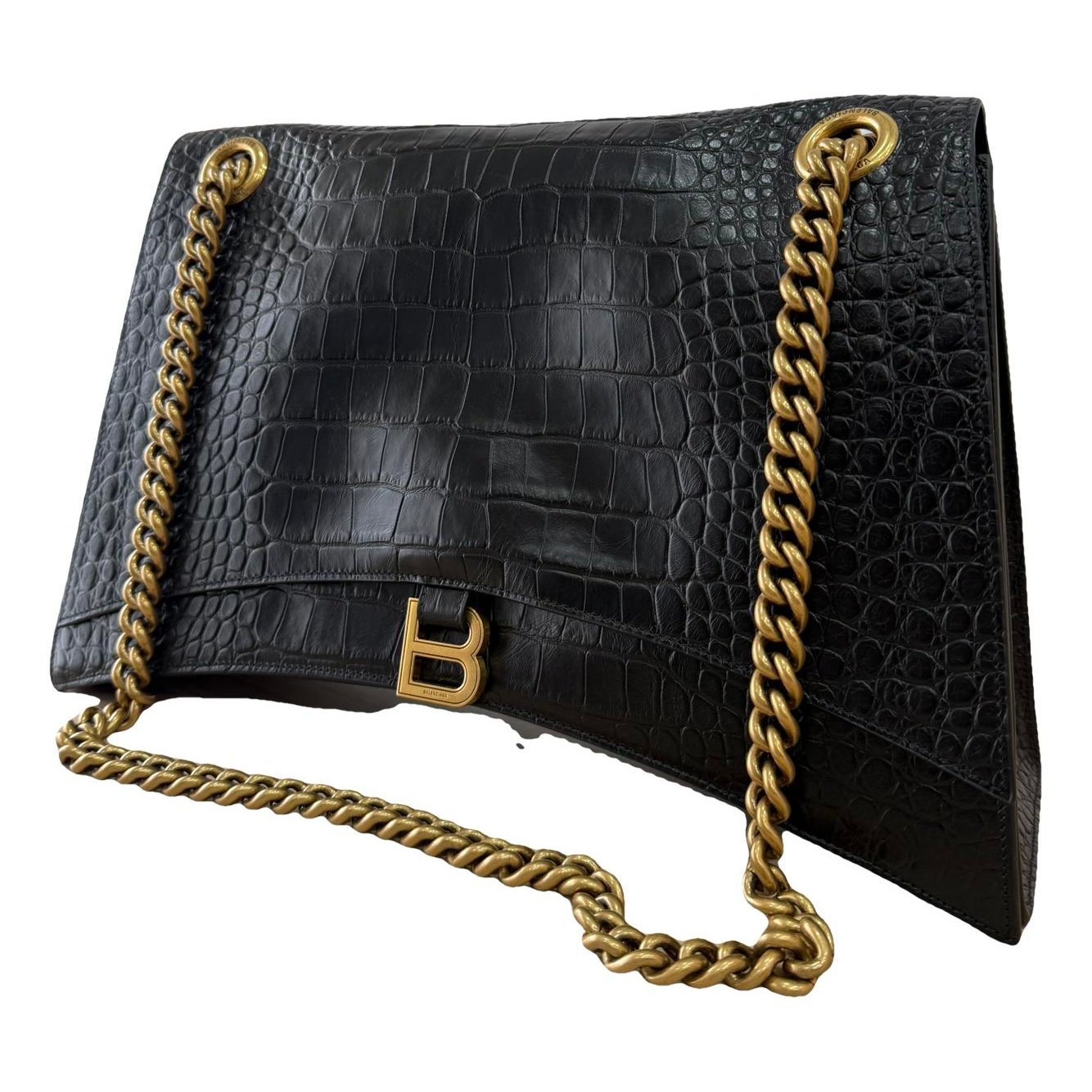 Crush leather tote