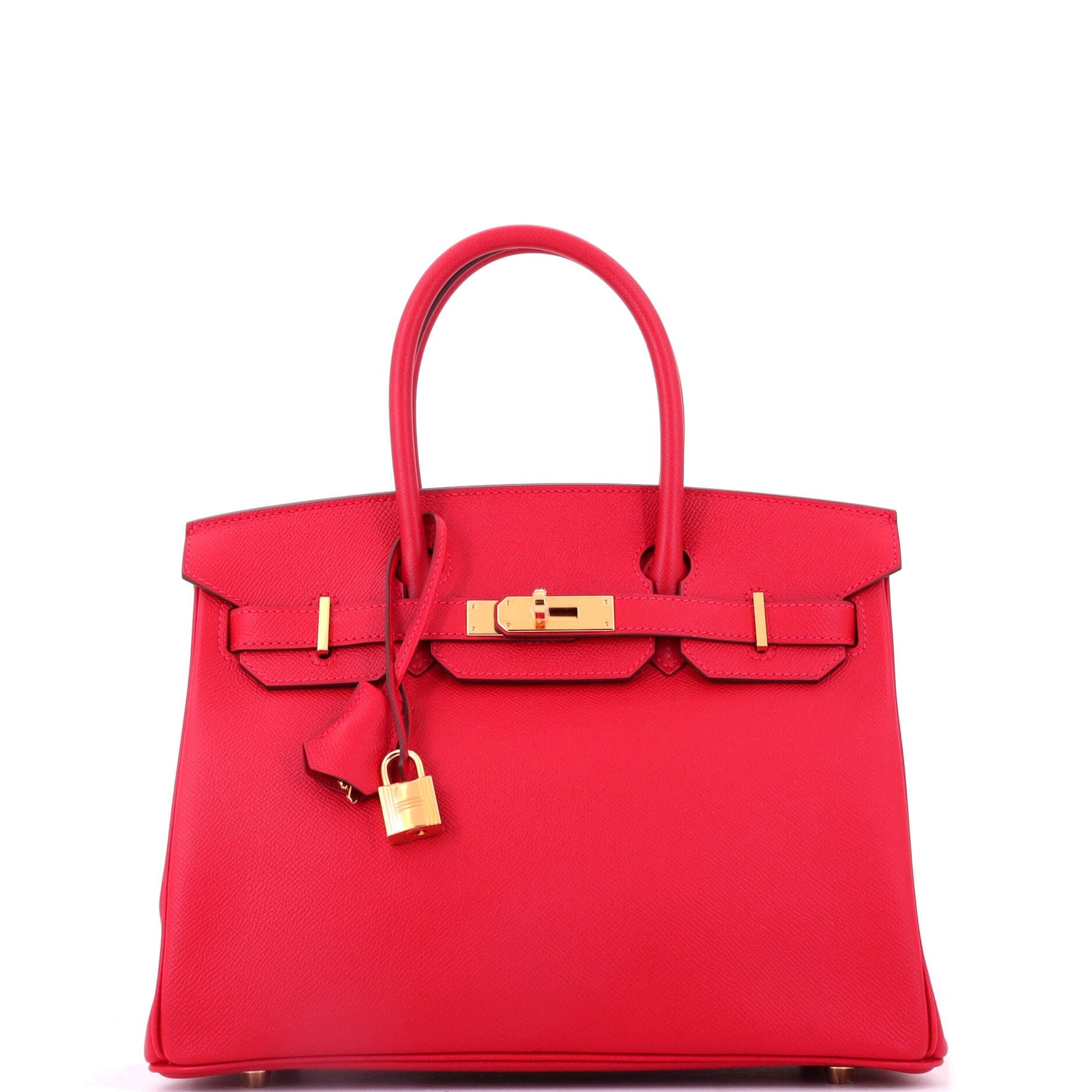 Birkin Handbag Rouge Vif Epsom with Gold Hardware 30
