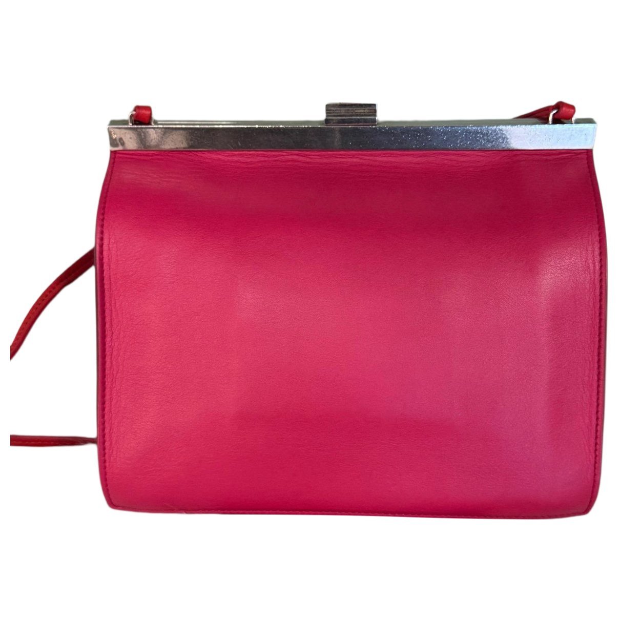 Clasp leather crossbody bag