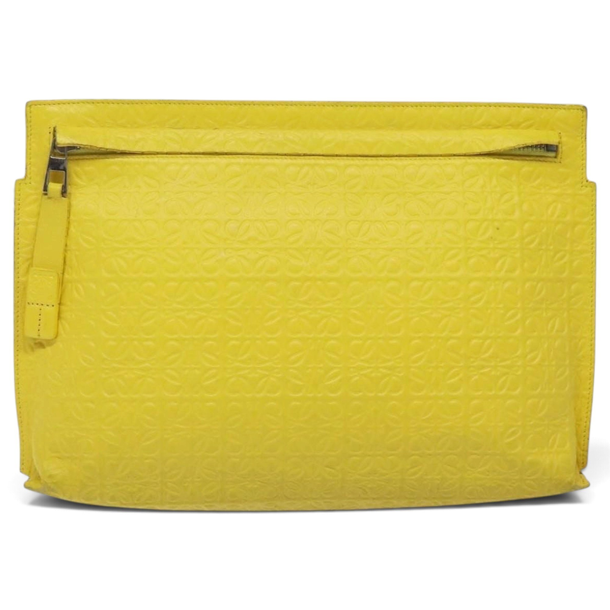 Leather clutch bag