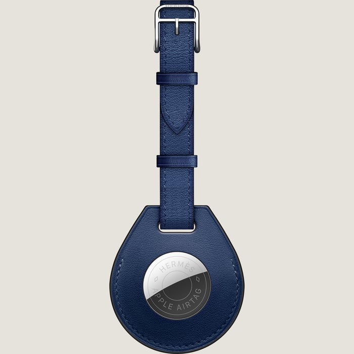 Bleu Saphir Apple Airtag Hermès Luggage Tag