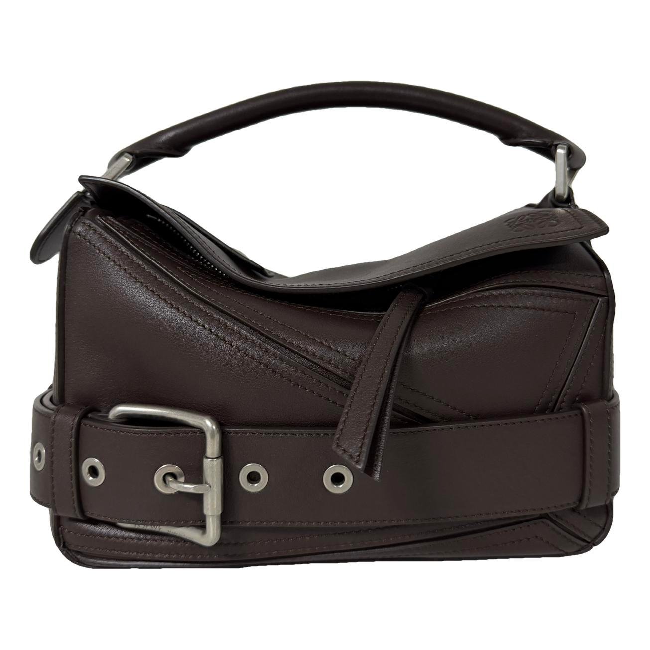Puzzle leather handbag