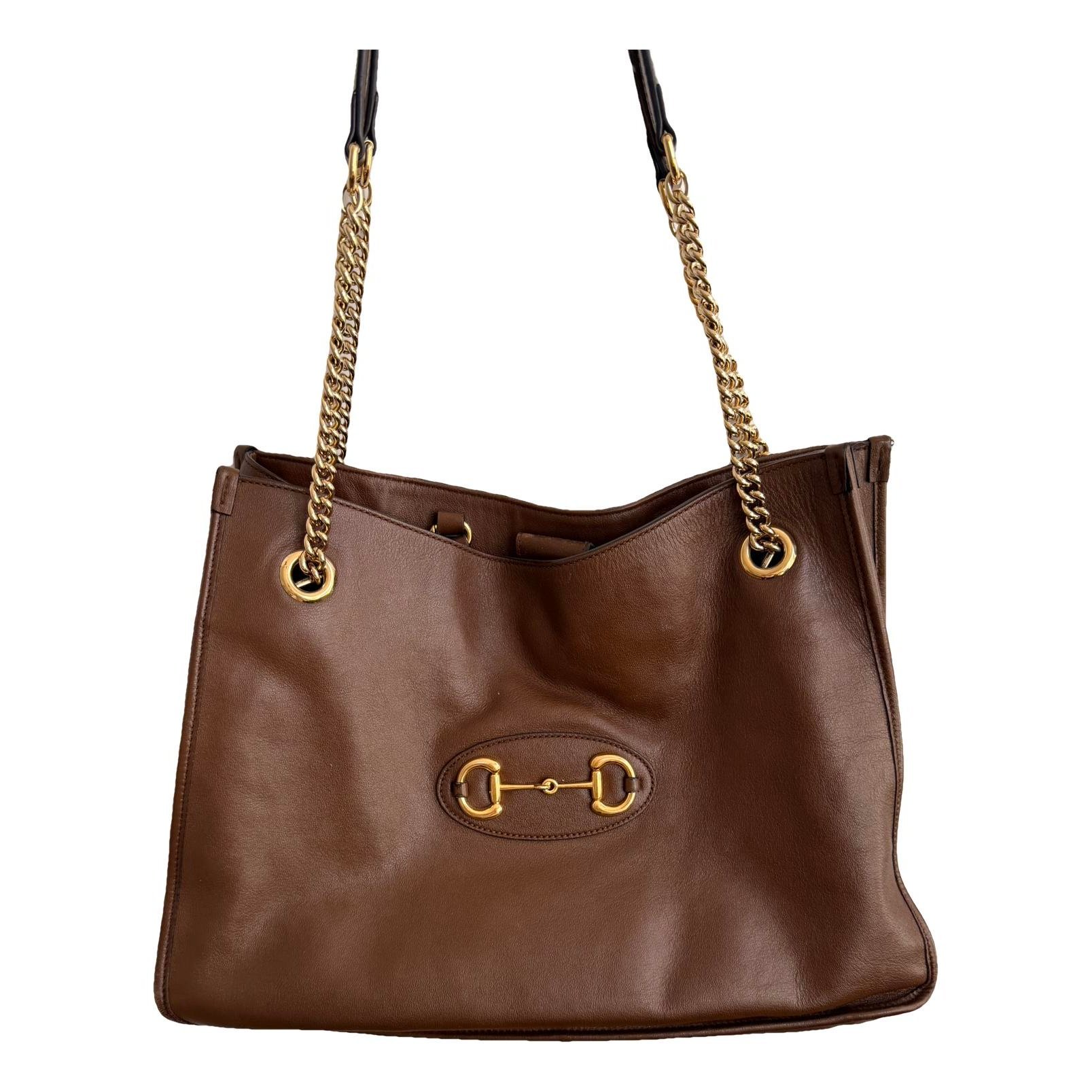 Horsebit 1955 Chain leather tote