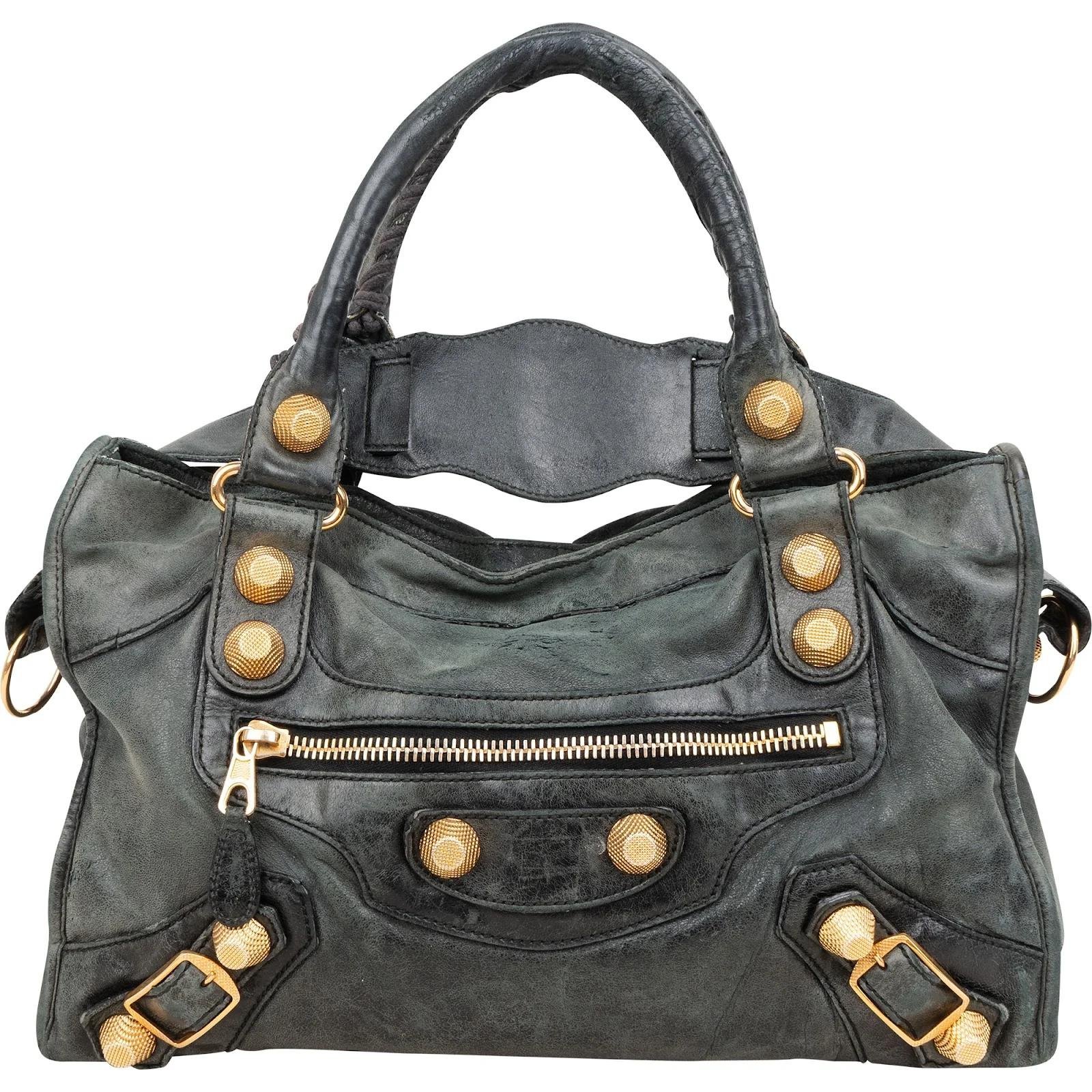 City leather handbag