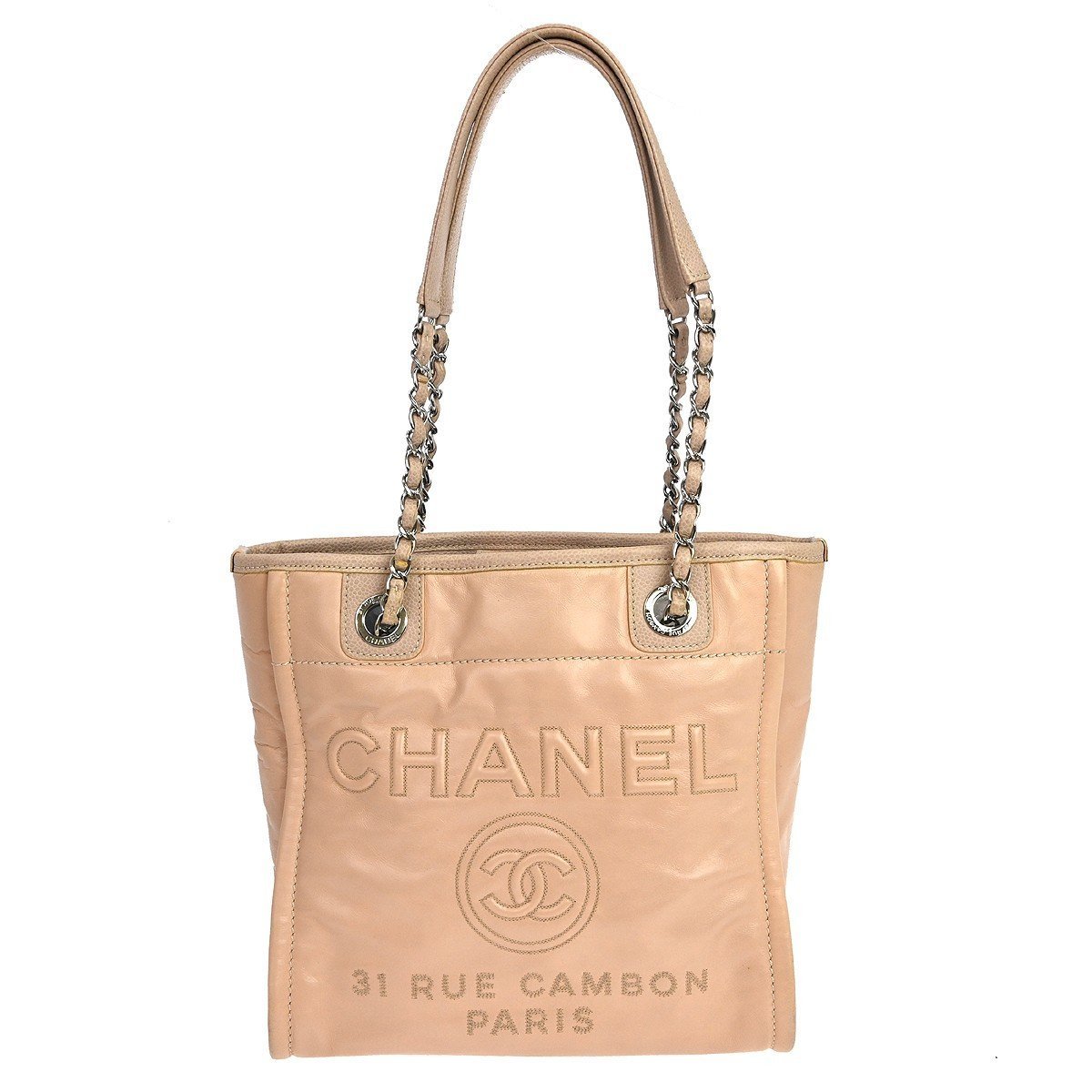 North South Deauville leather handbag