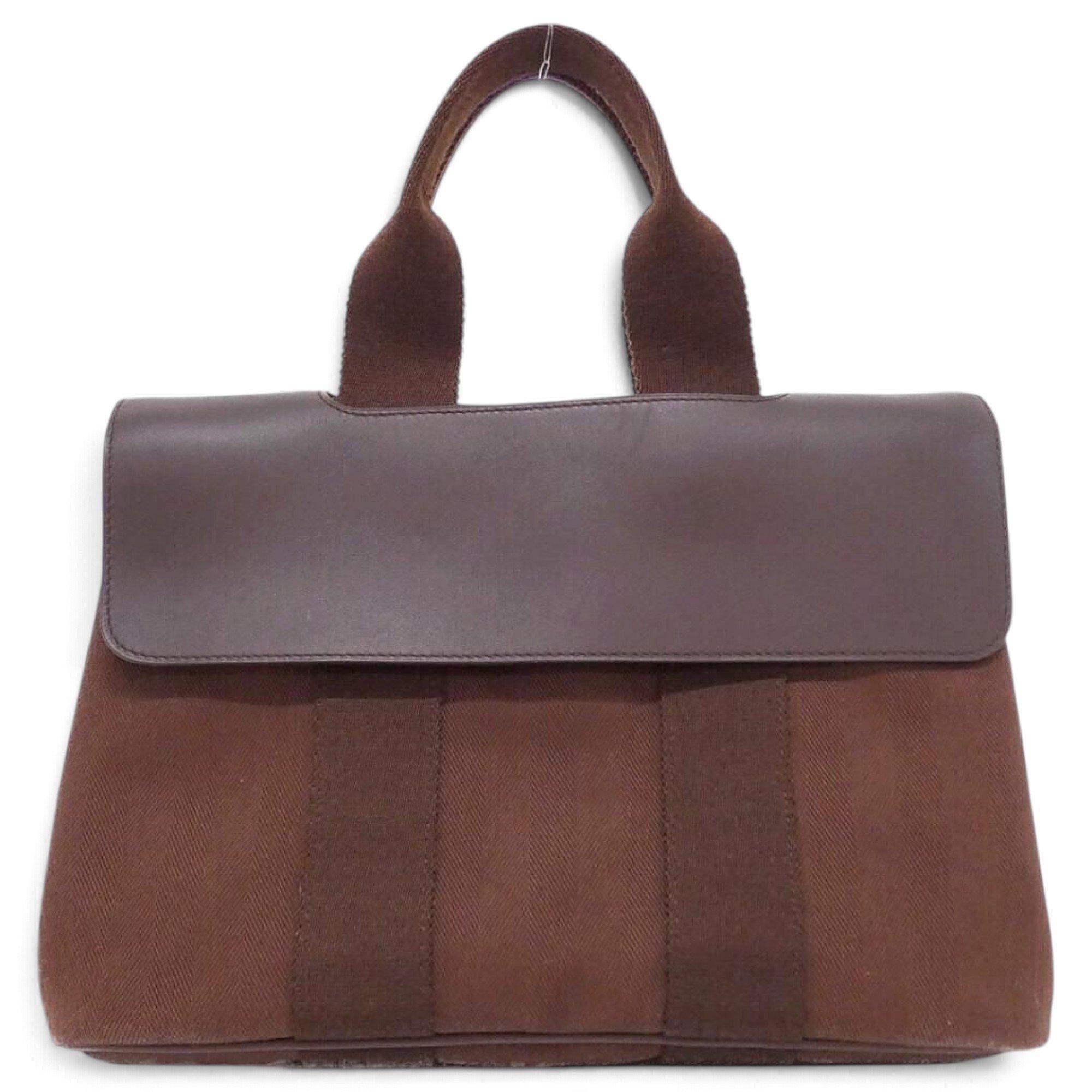Hermes Valparaiso Mm Handbag Havane Toile Chevron