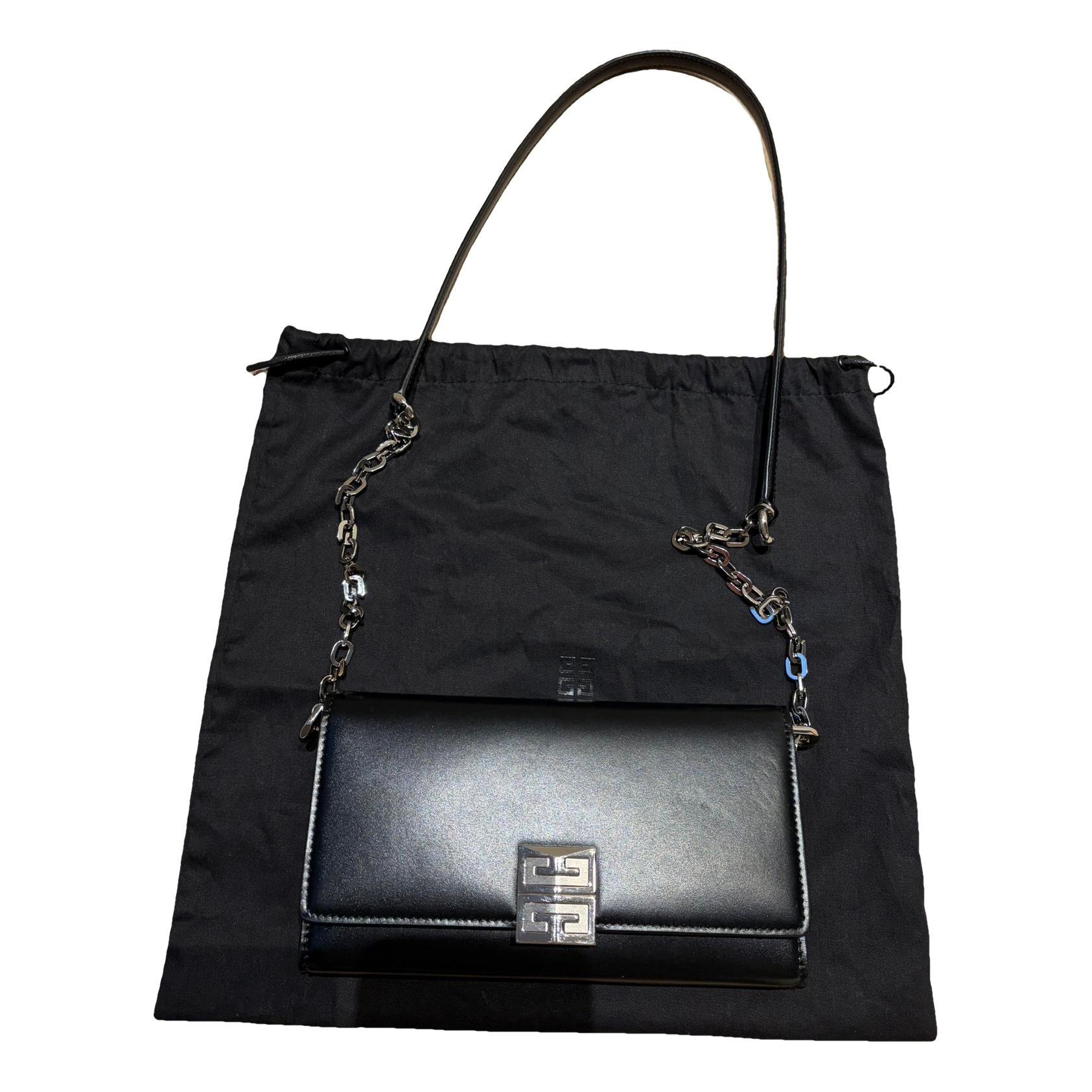 Leather clutch bag
