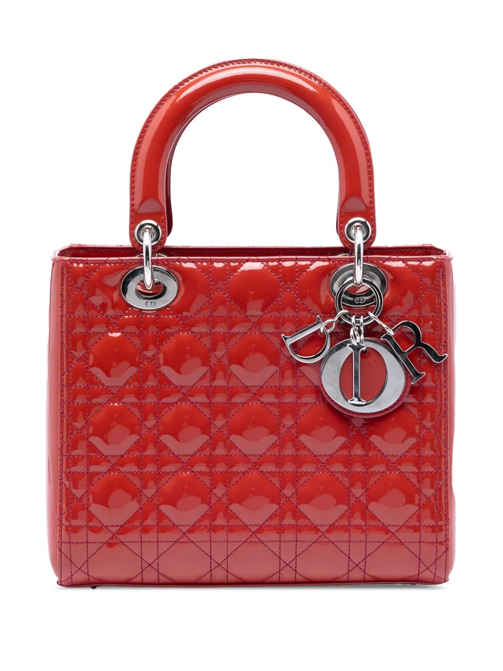 2011 Medium Patent Cannage Lady Dior satchel