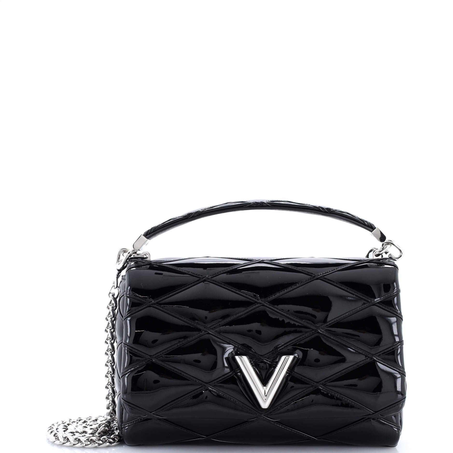 Louis Vuitton GO-14 Top Handle NM Handbag Malletage Patent MM