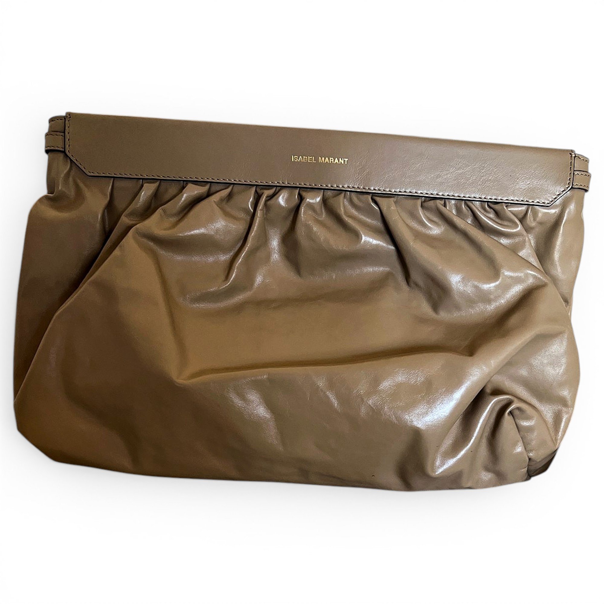 Leather clutch bag