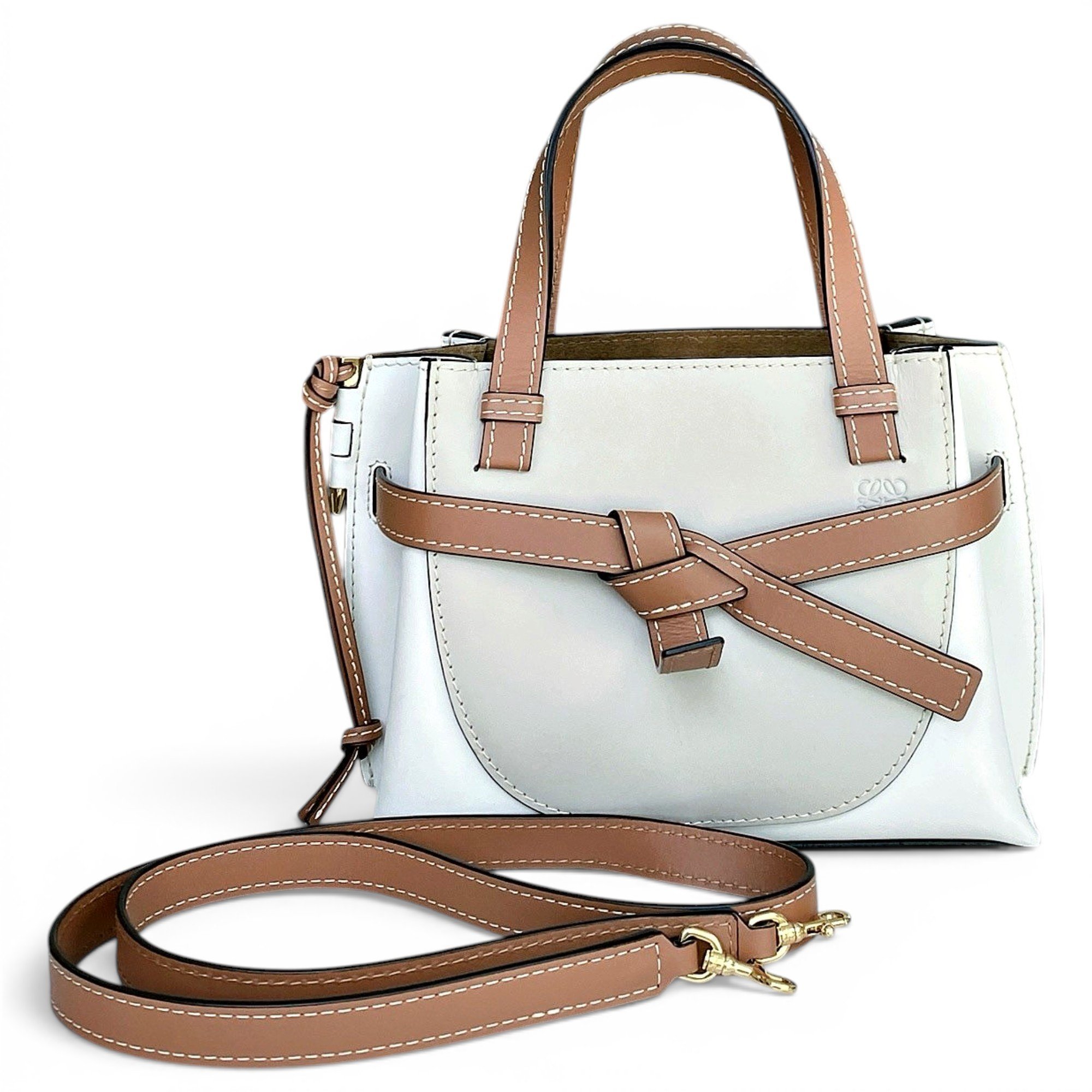 Gate Top Handle leather handbag