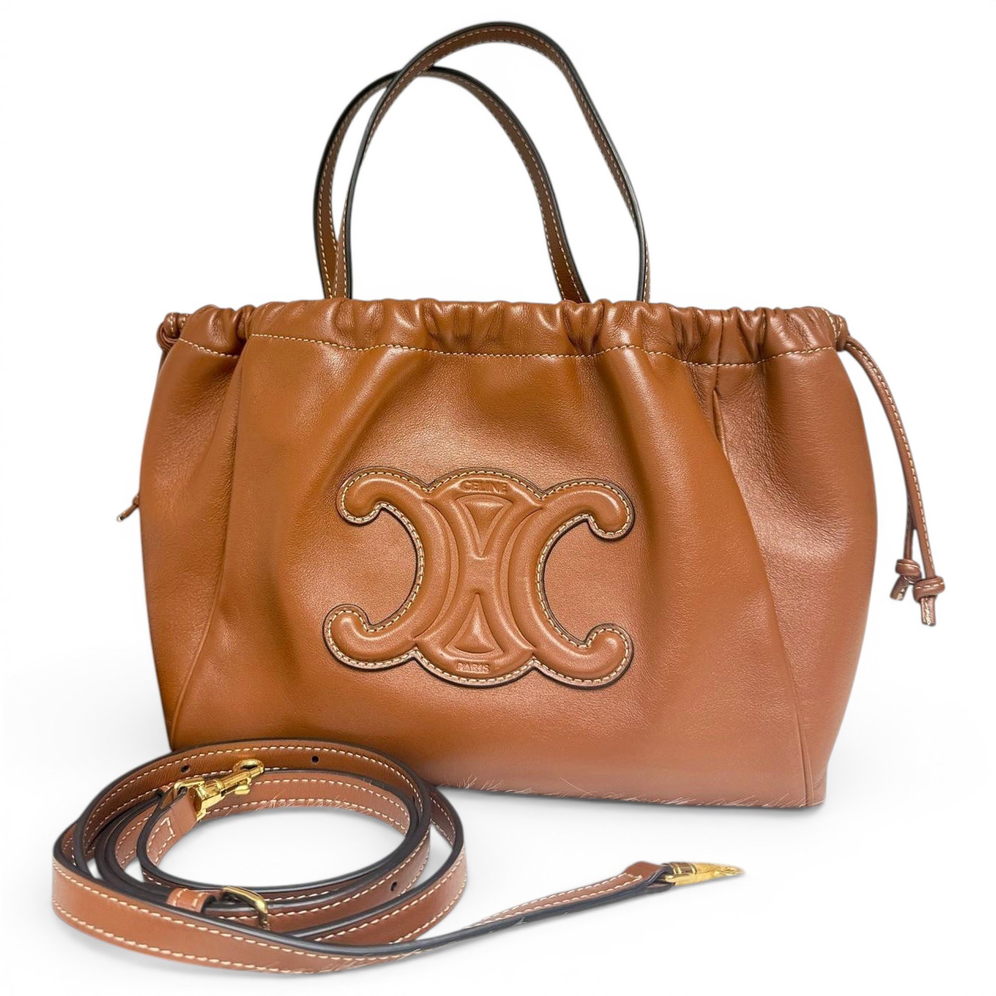 Triomphe leather tote