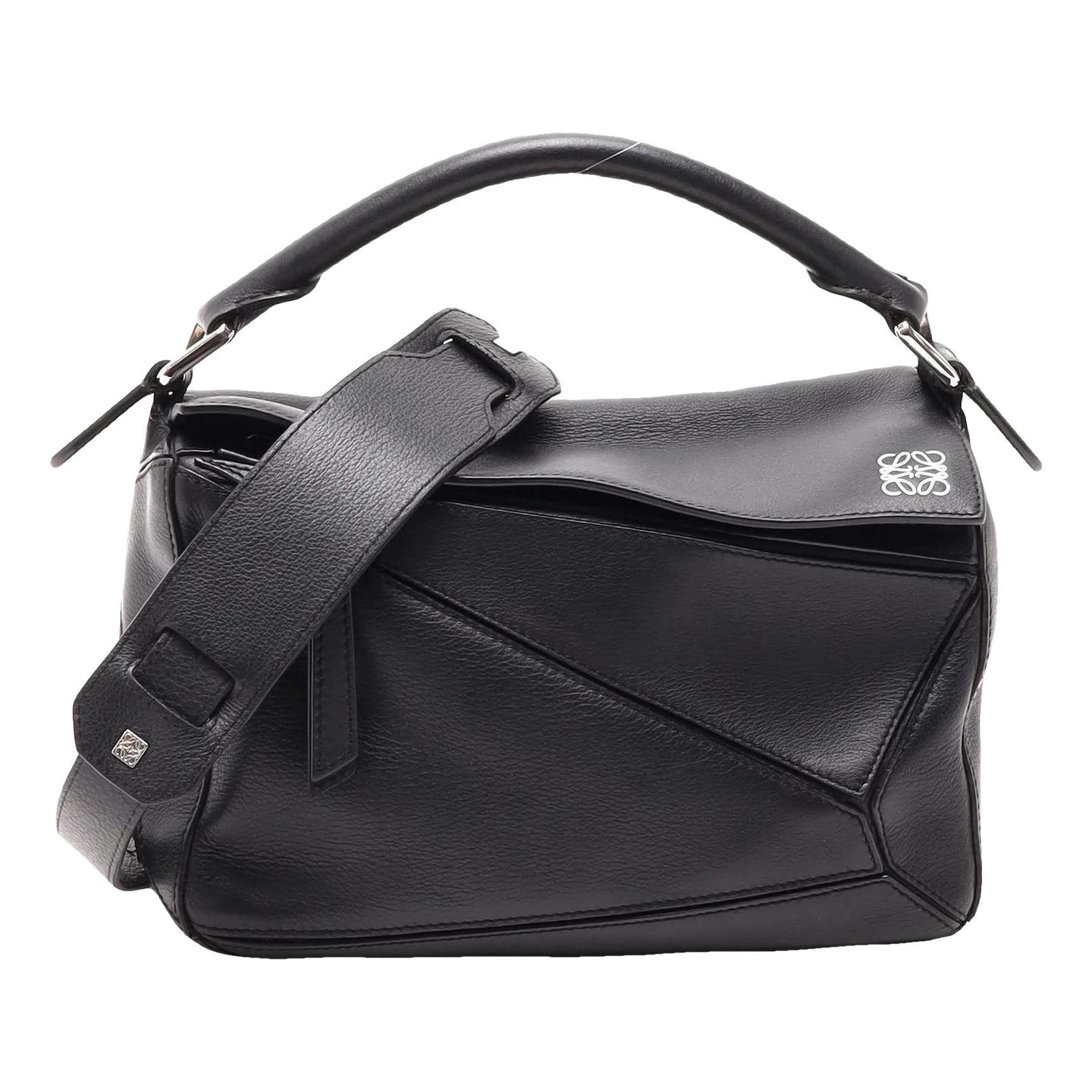 Puzzle leather handbag