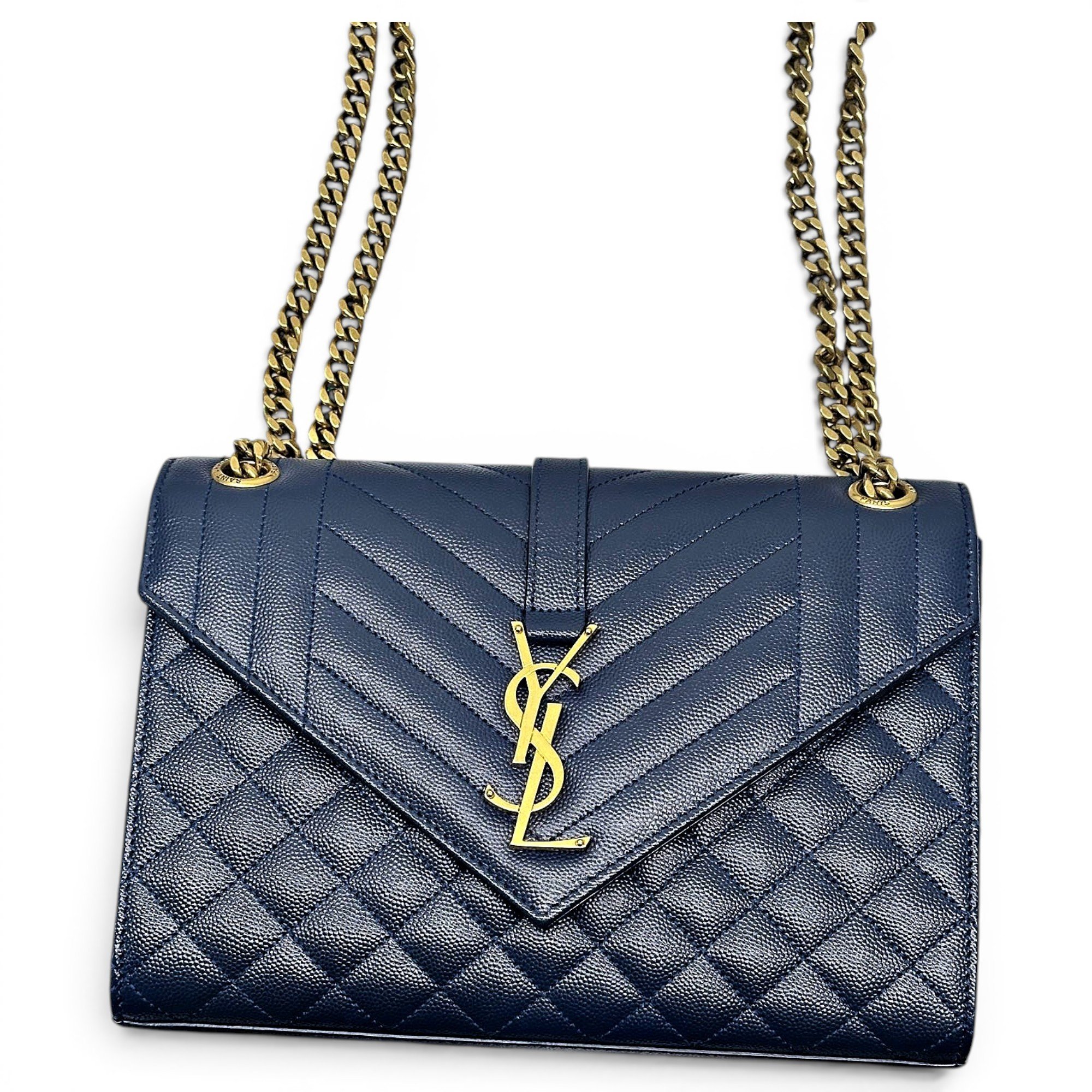 Envelope leather handbag