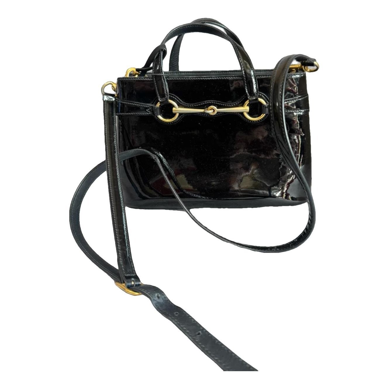 Bright Bit patent leather handbag