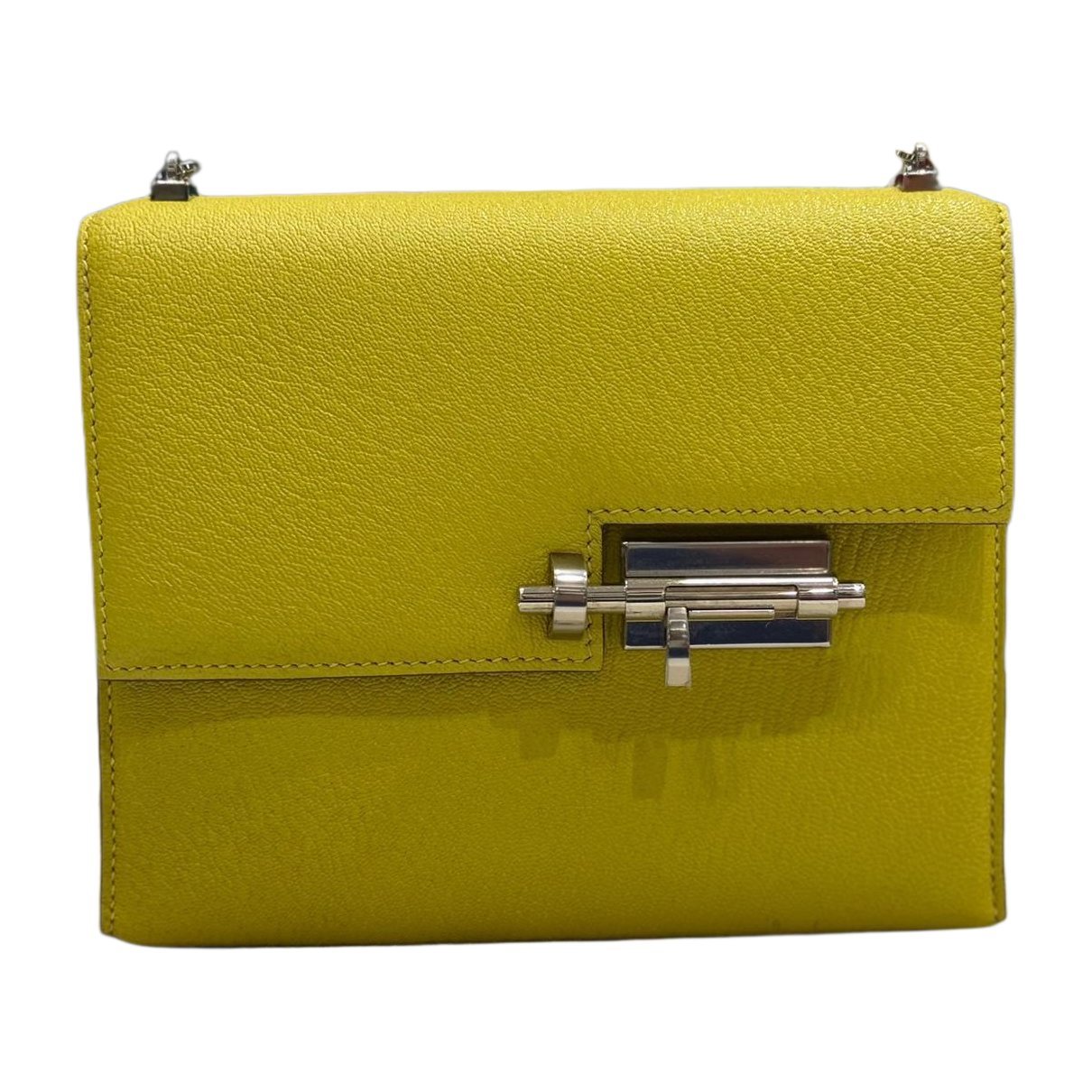 Hermes Verrou Mini Handbag Jaune Ambre