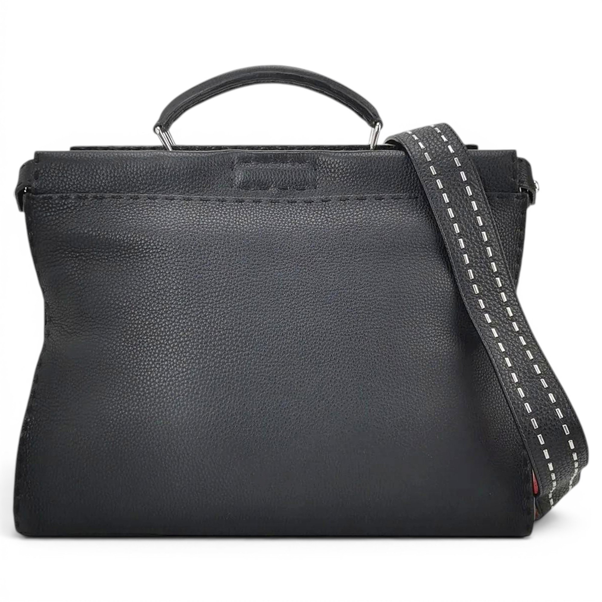 Peekaboo leather satchel