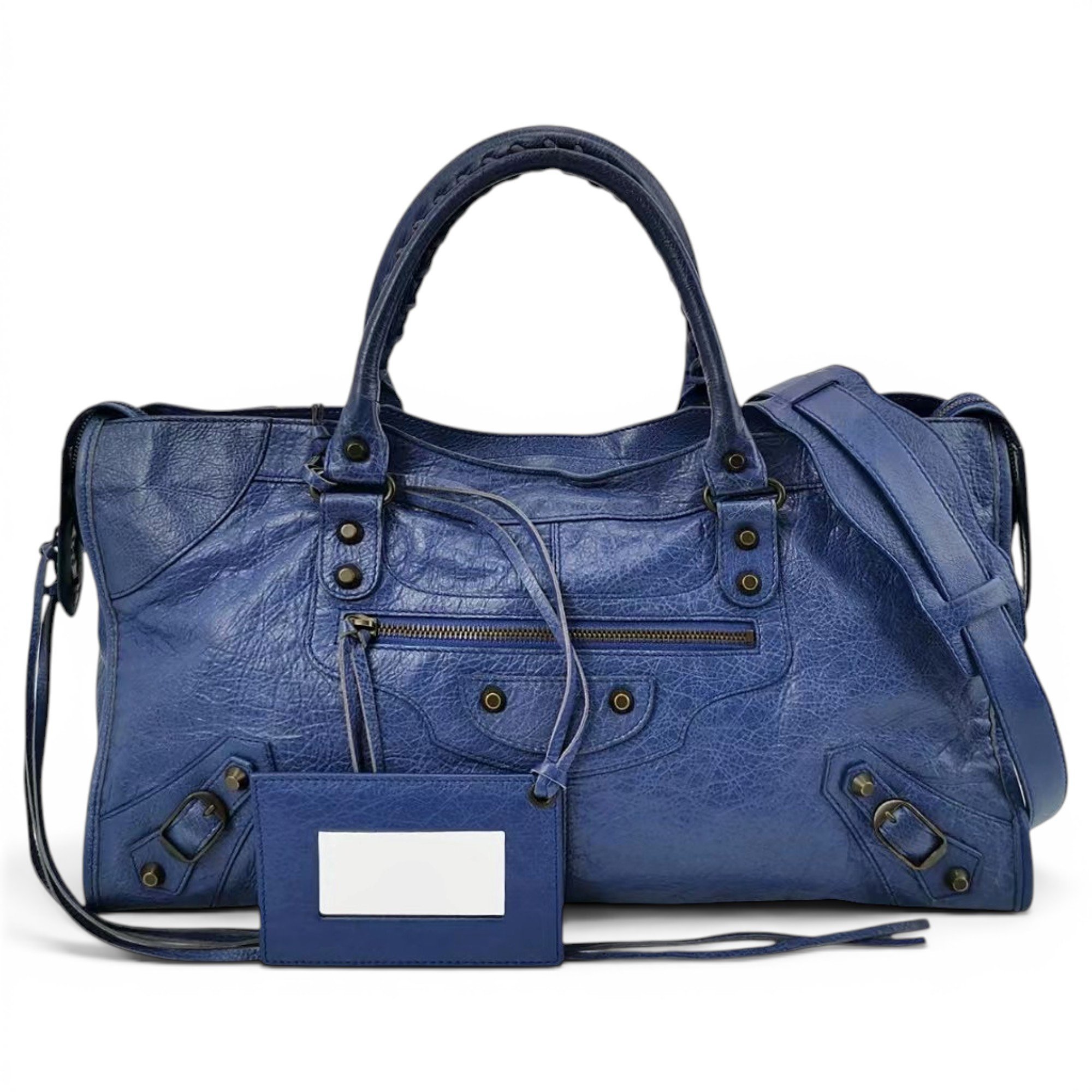 City leather handbag