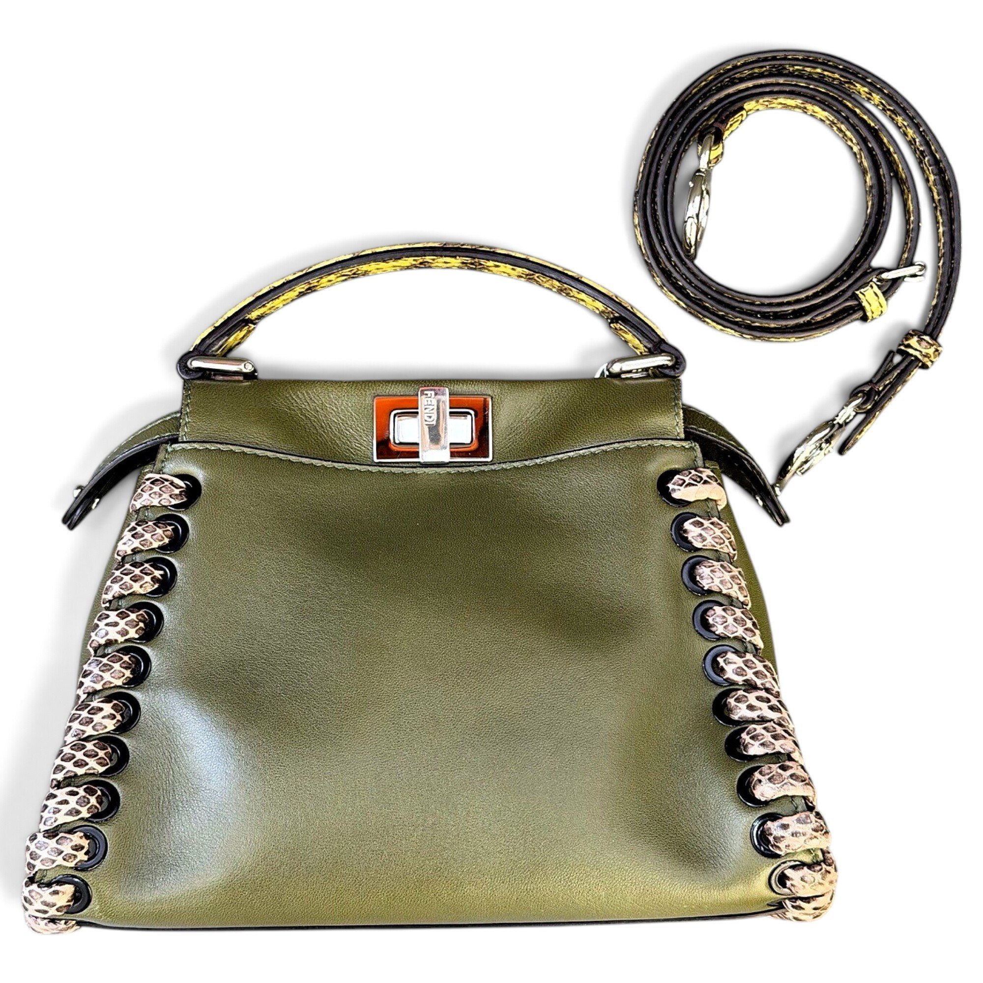 Peekaboo leather handbag