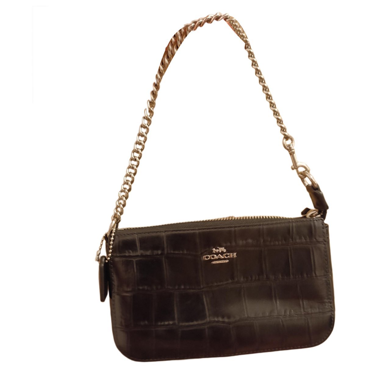 Leather clutch bag