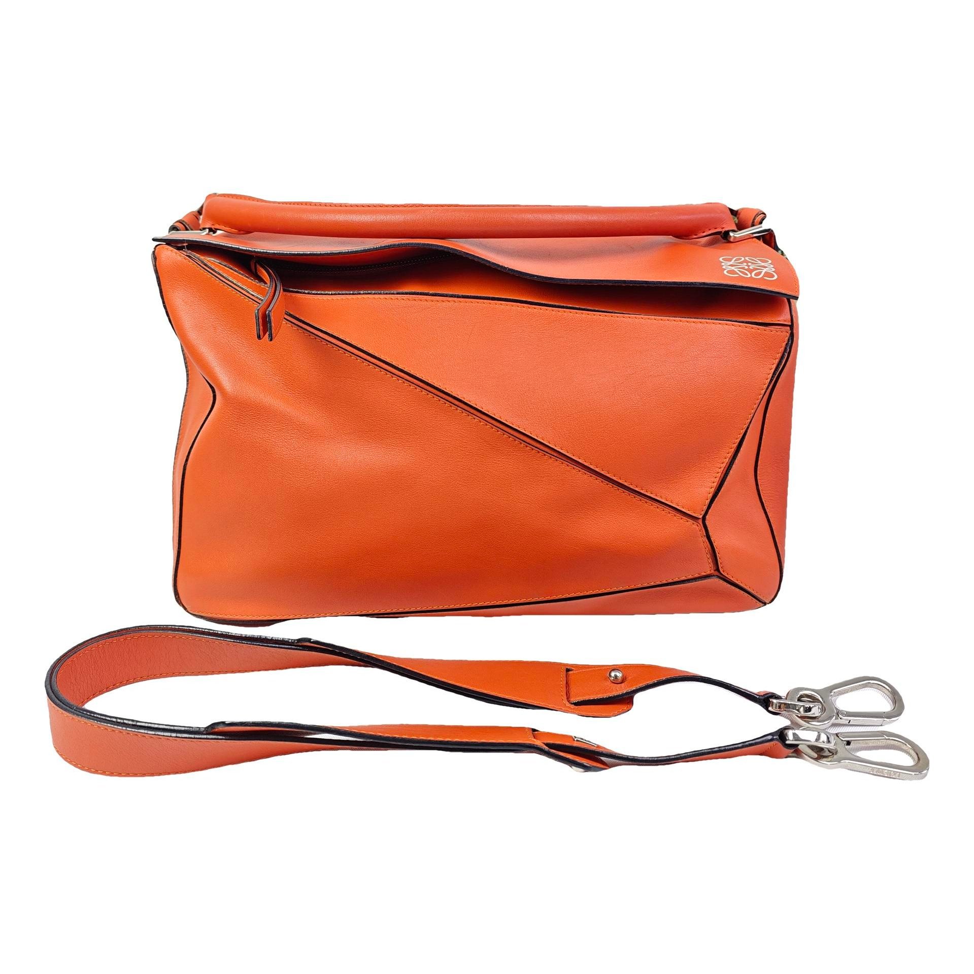 Puzzle leather handbag