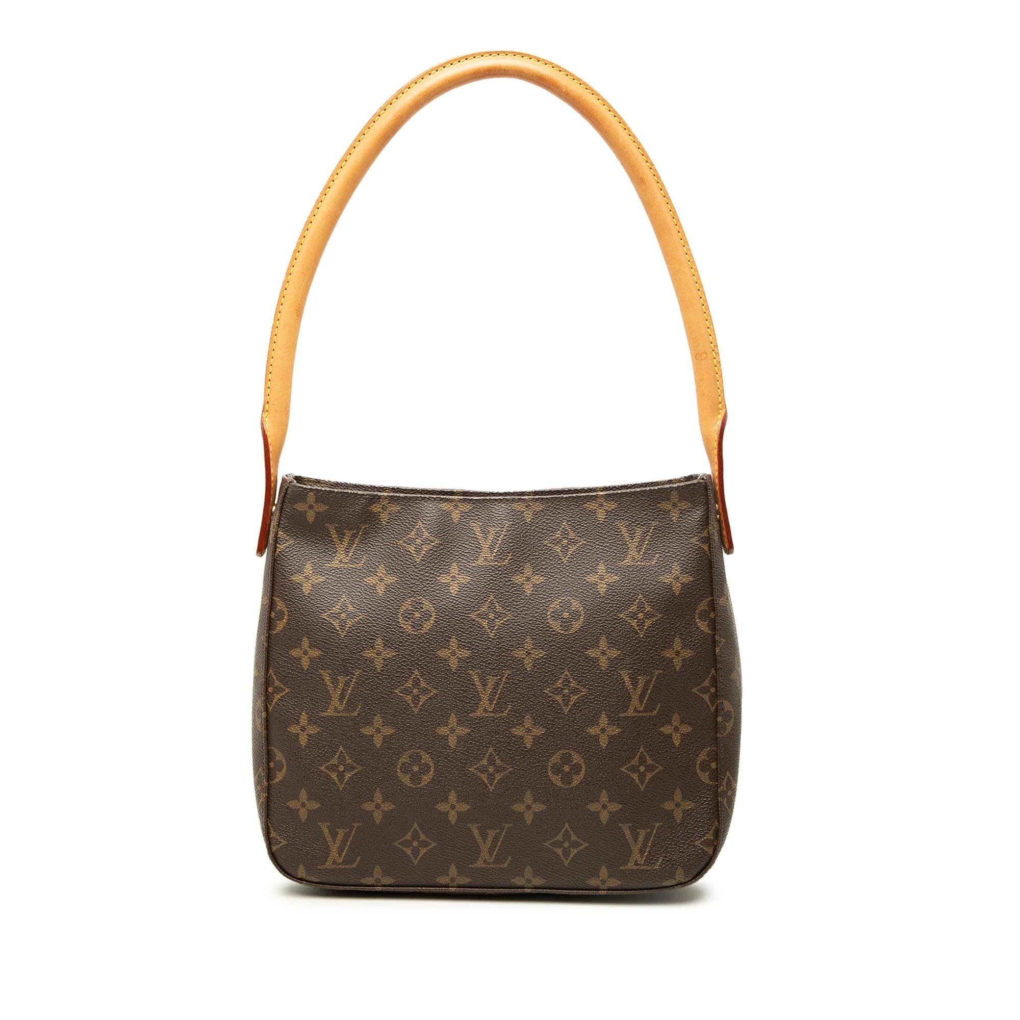 Looping leather handbag