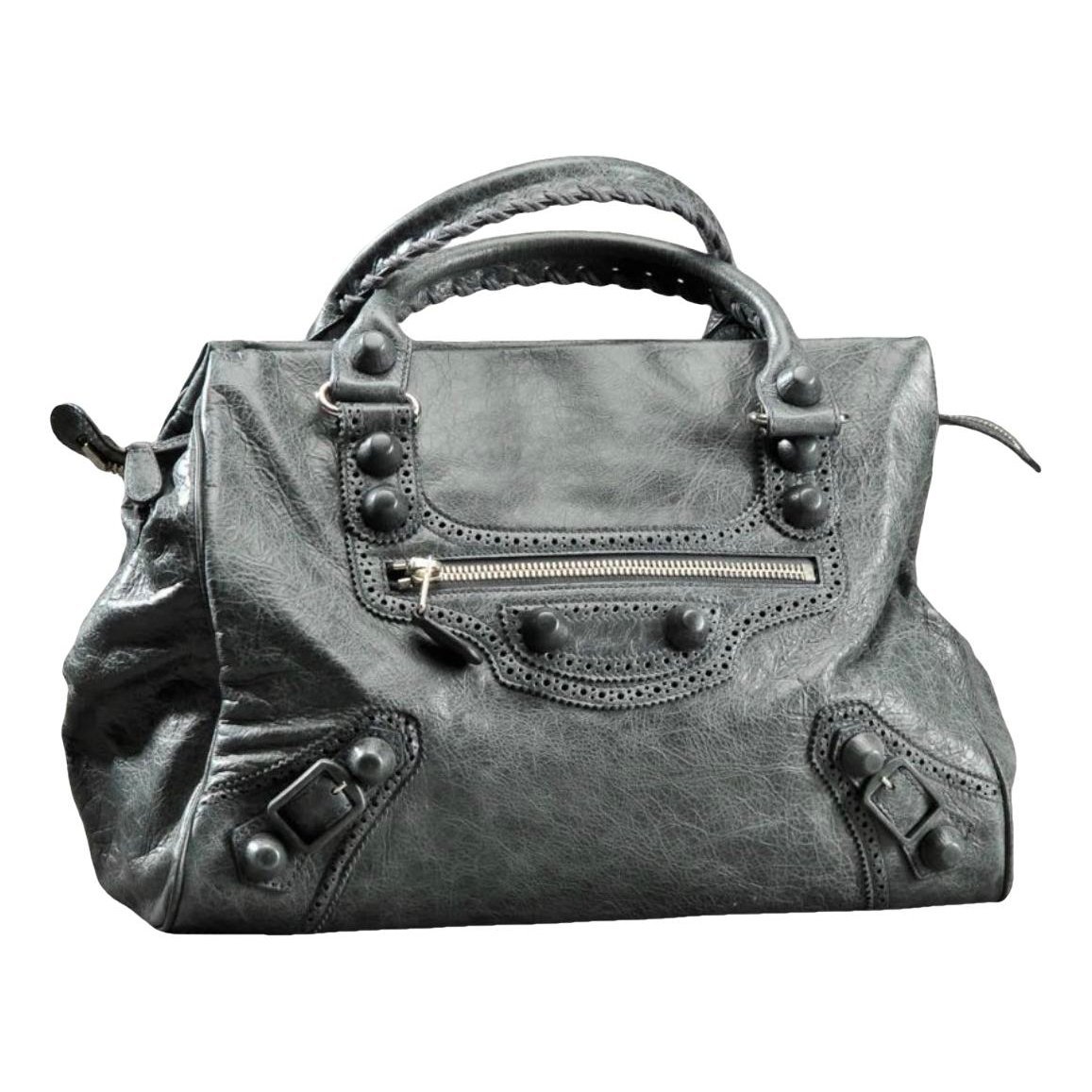 City leather handbag