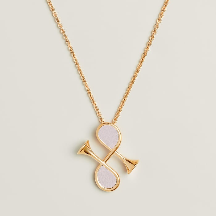 Mauve Pâle Cor H Pendant