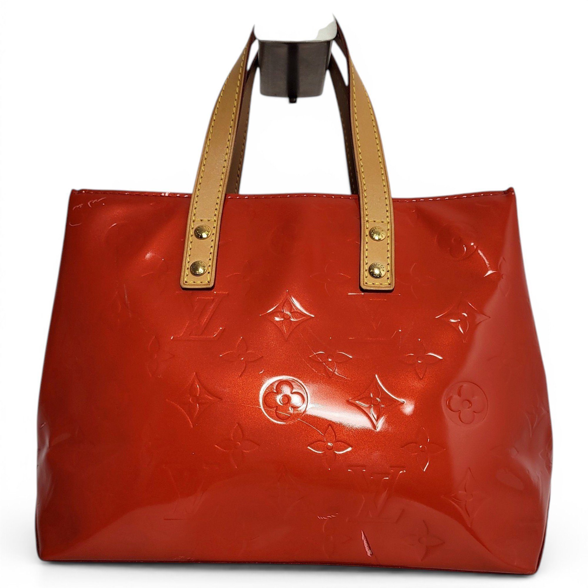 Reade patent leather handbag