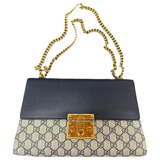 Padlock leather handbag