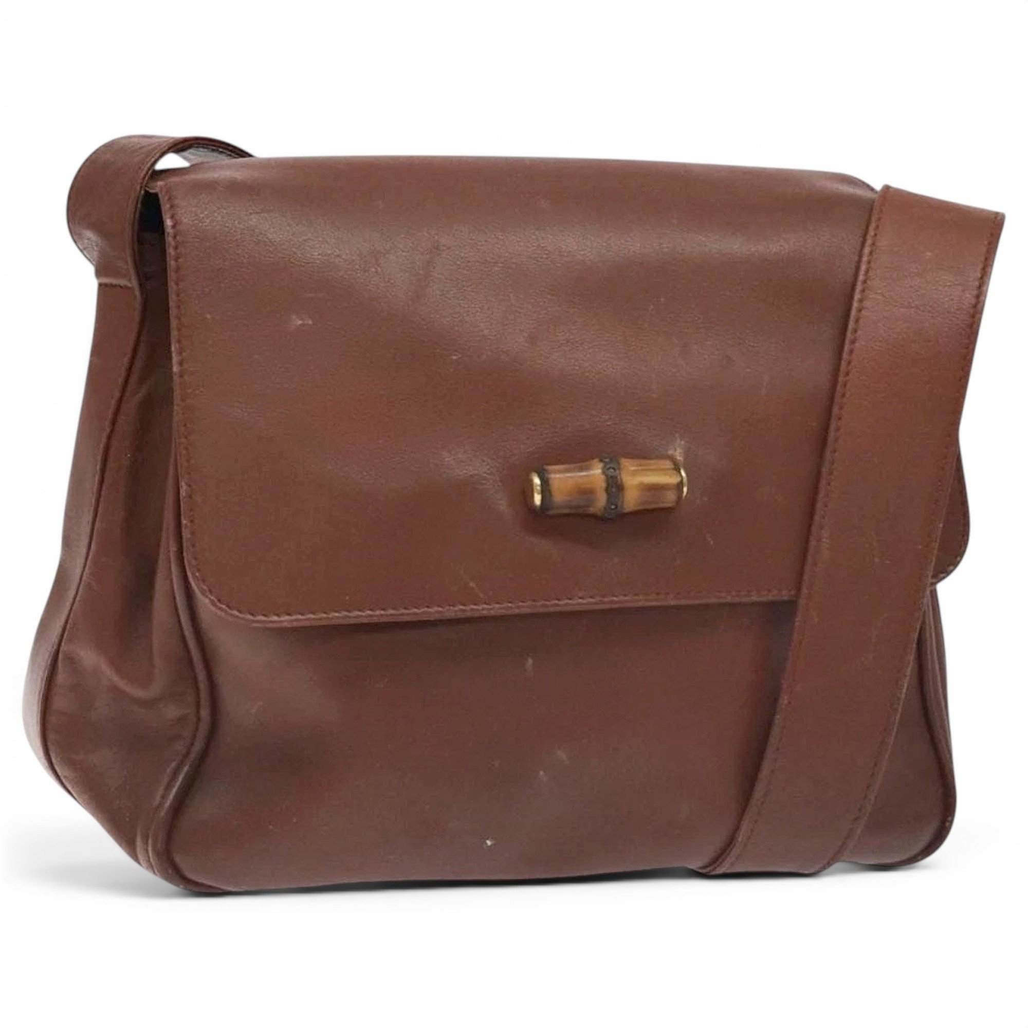 Leather clutch bag
