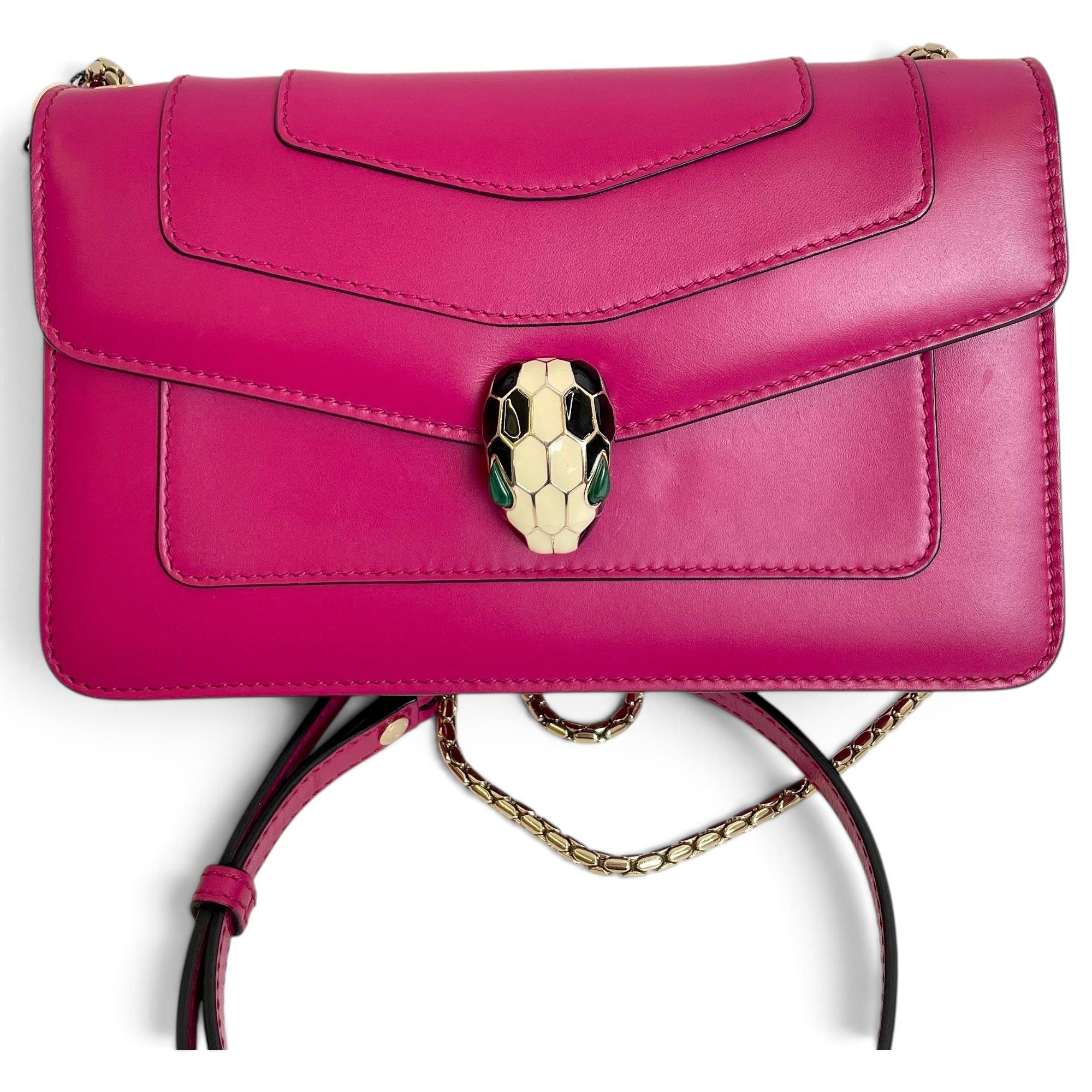 Serpenti leather handbag