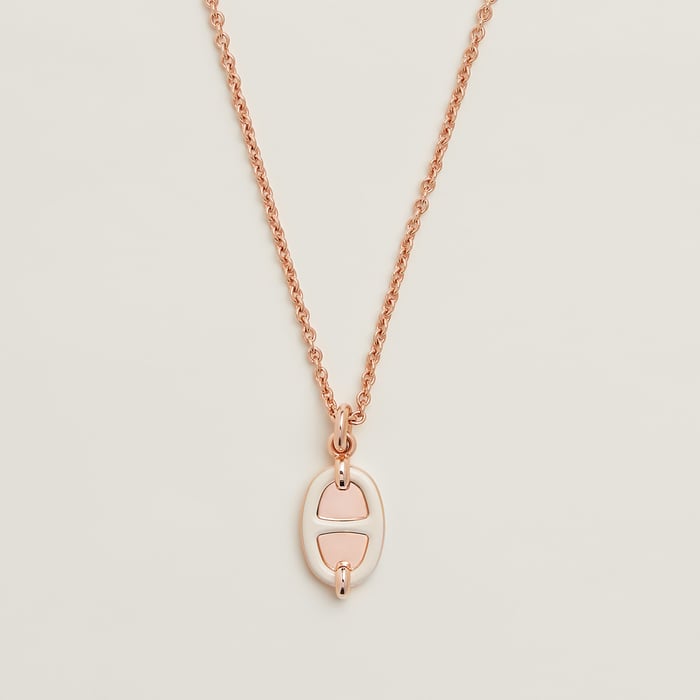 Crème Mini Maillon Pendant, Small Model