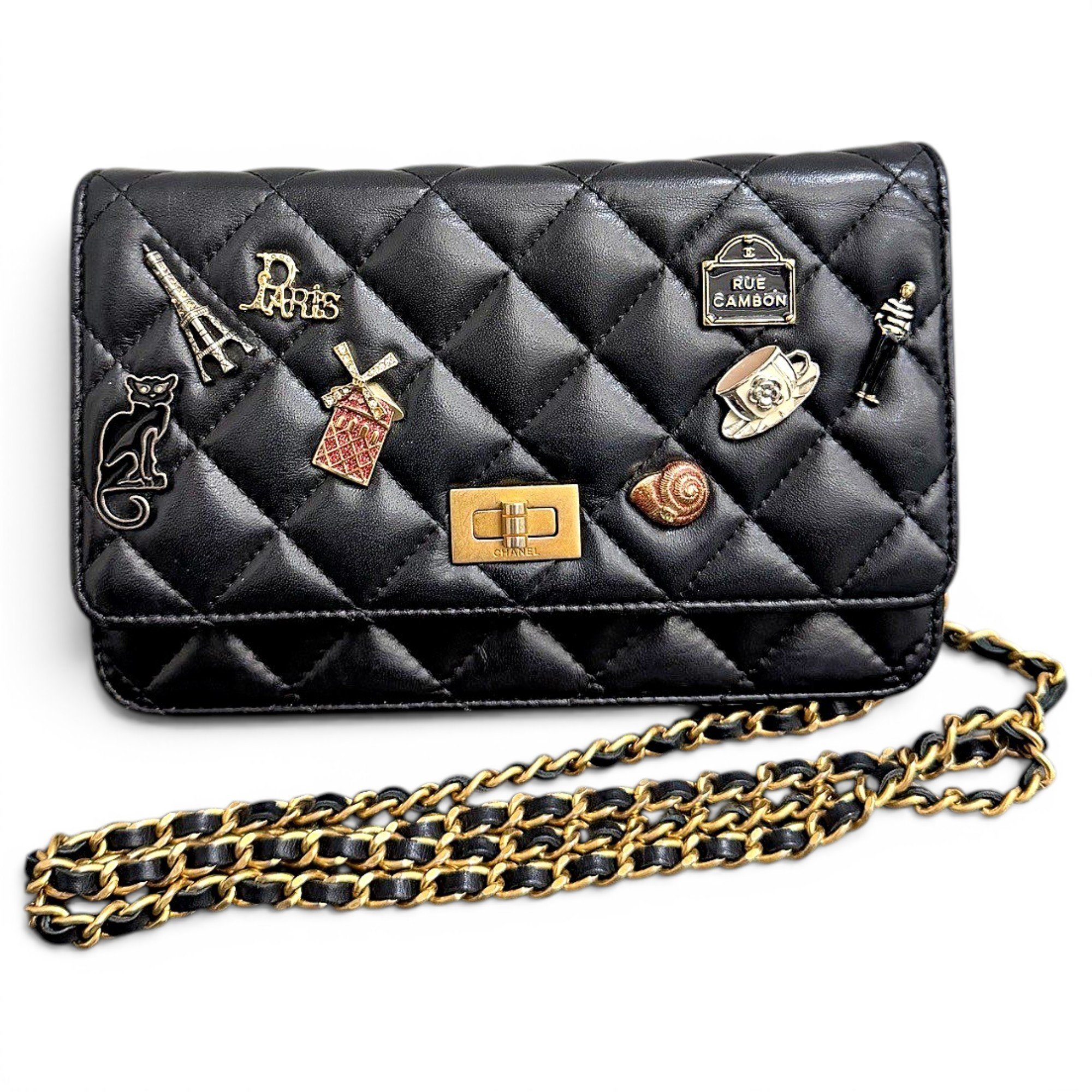 Wallet On Chain 2.55 leather crossbody bag