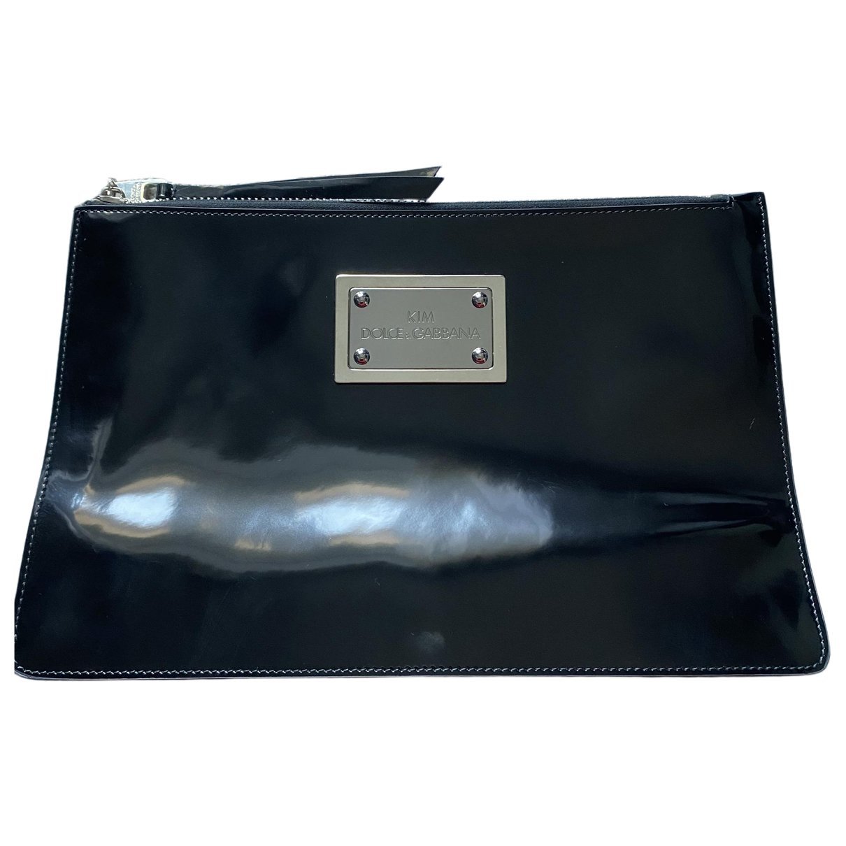 Leather clutch bag