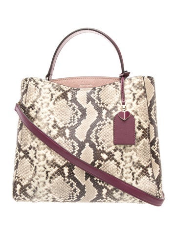 Embossed Leather Top Handle Bag