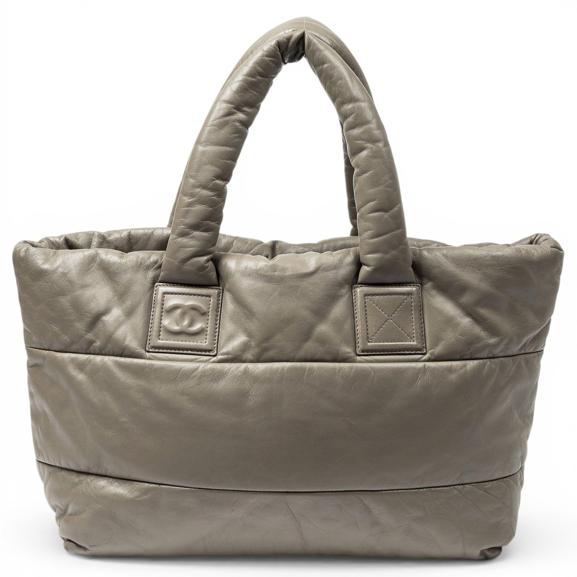 Cocoon leather tote