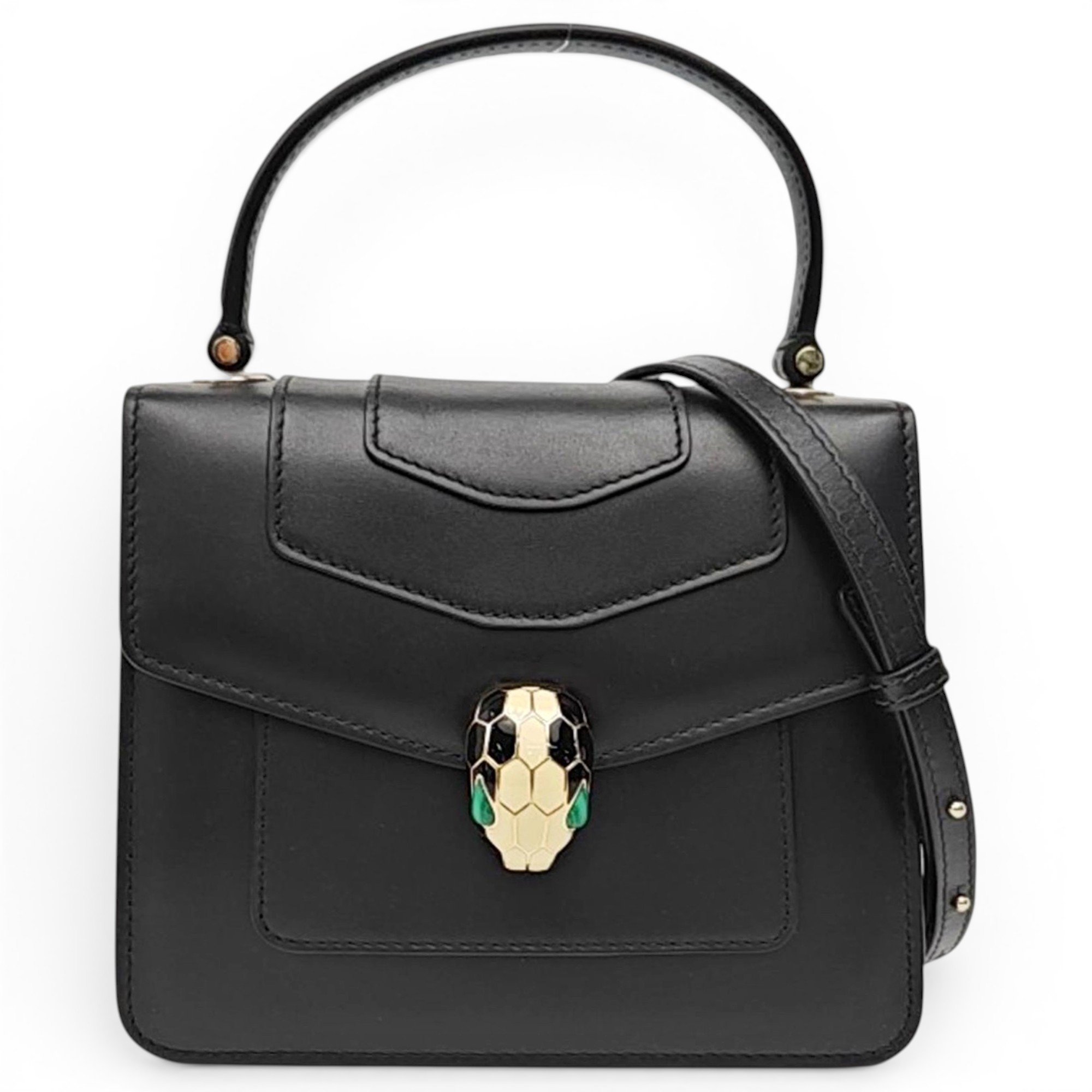 Serpenti leather handbag
