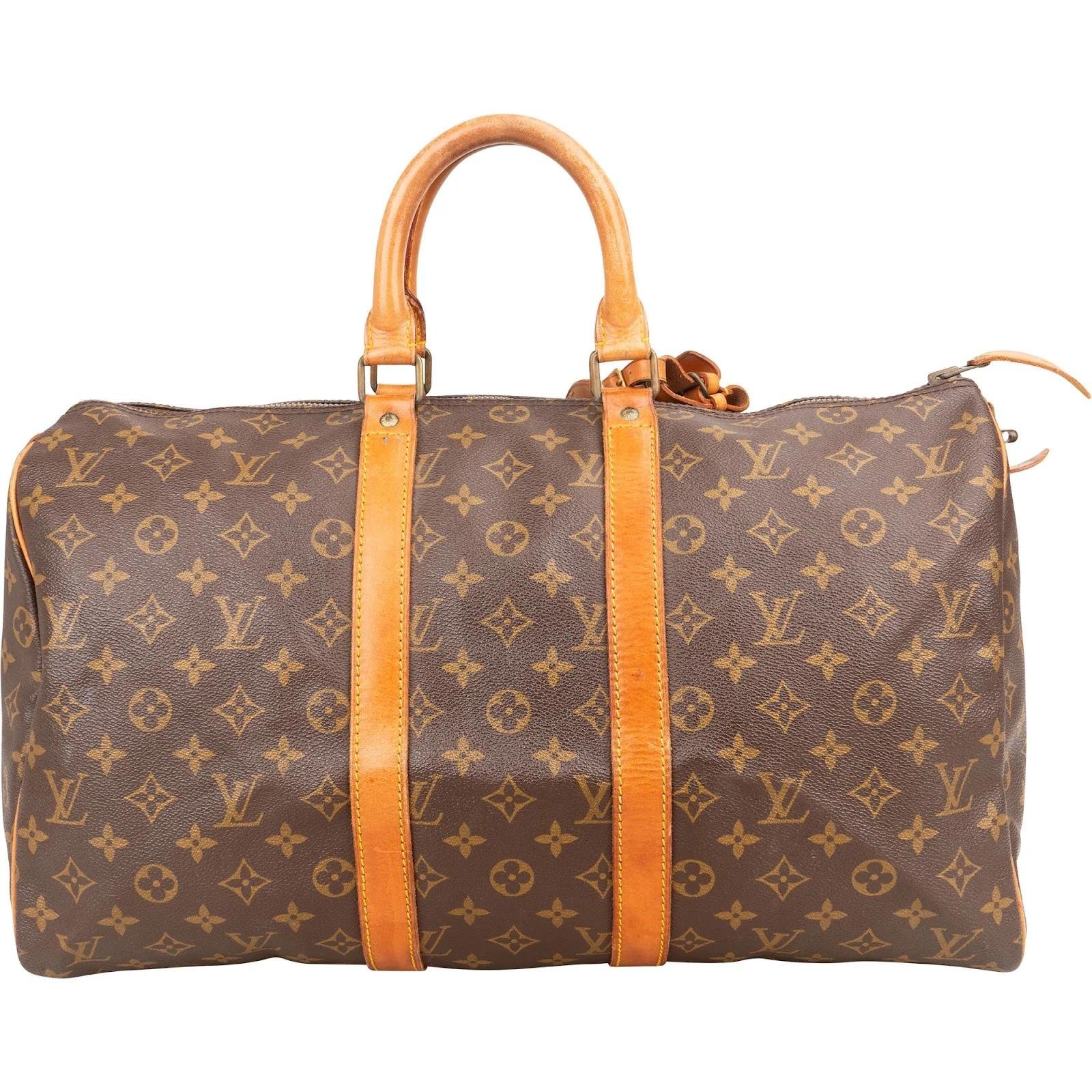 Keepall leather travel bag
