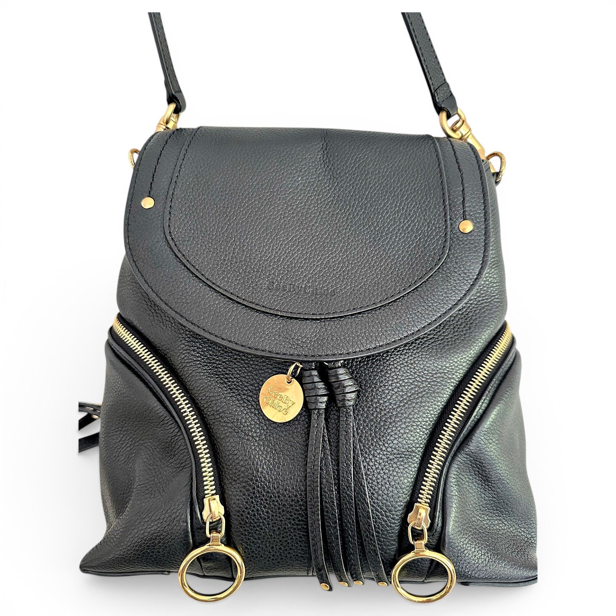 Leather backpack
