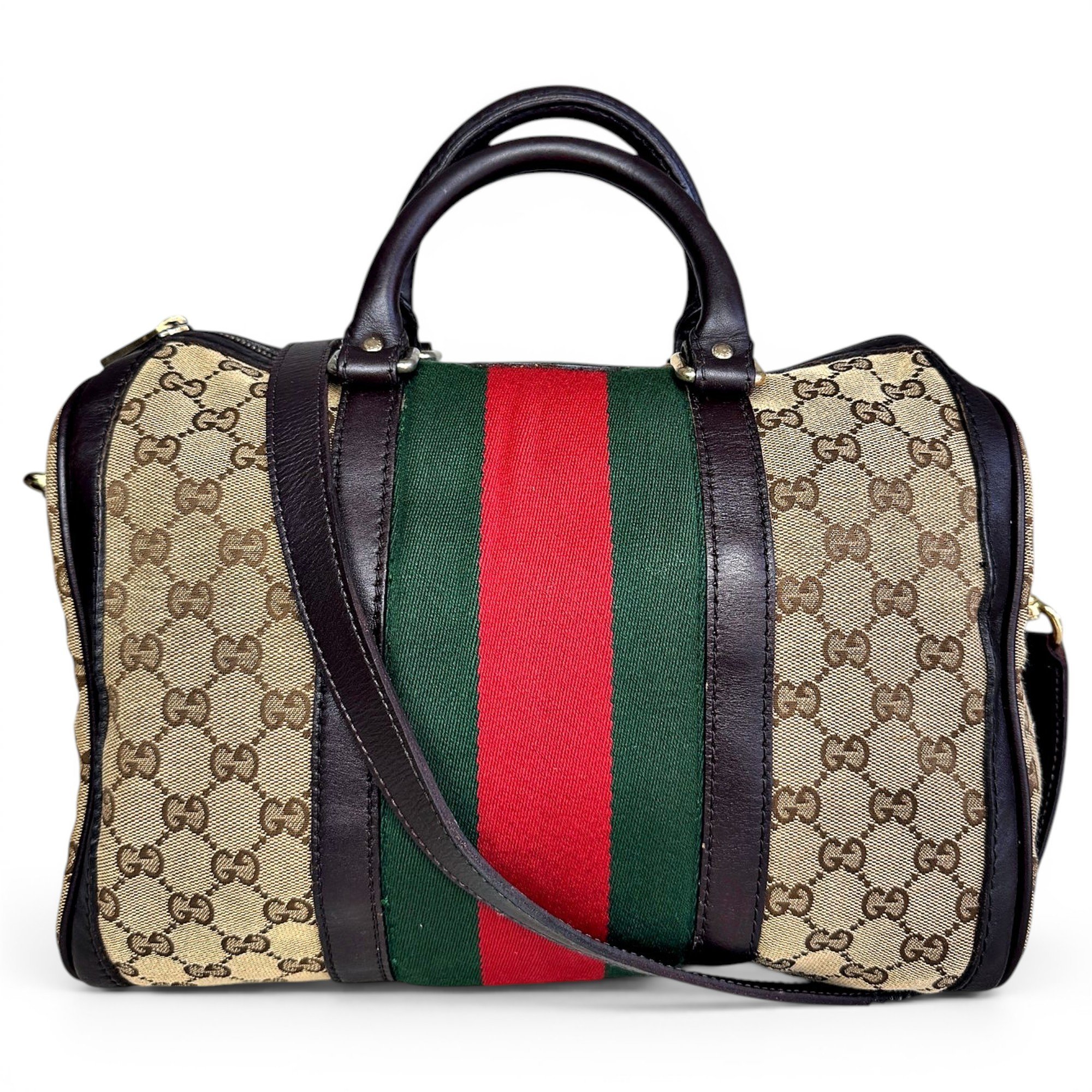 Ophidia Boston leather handbag