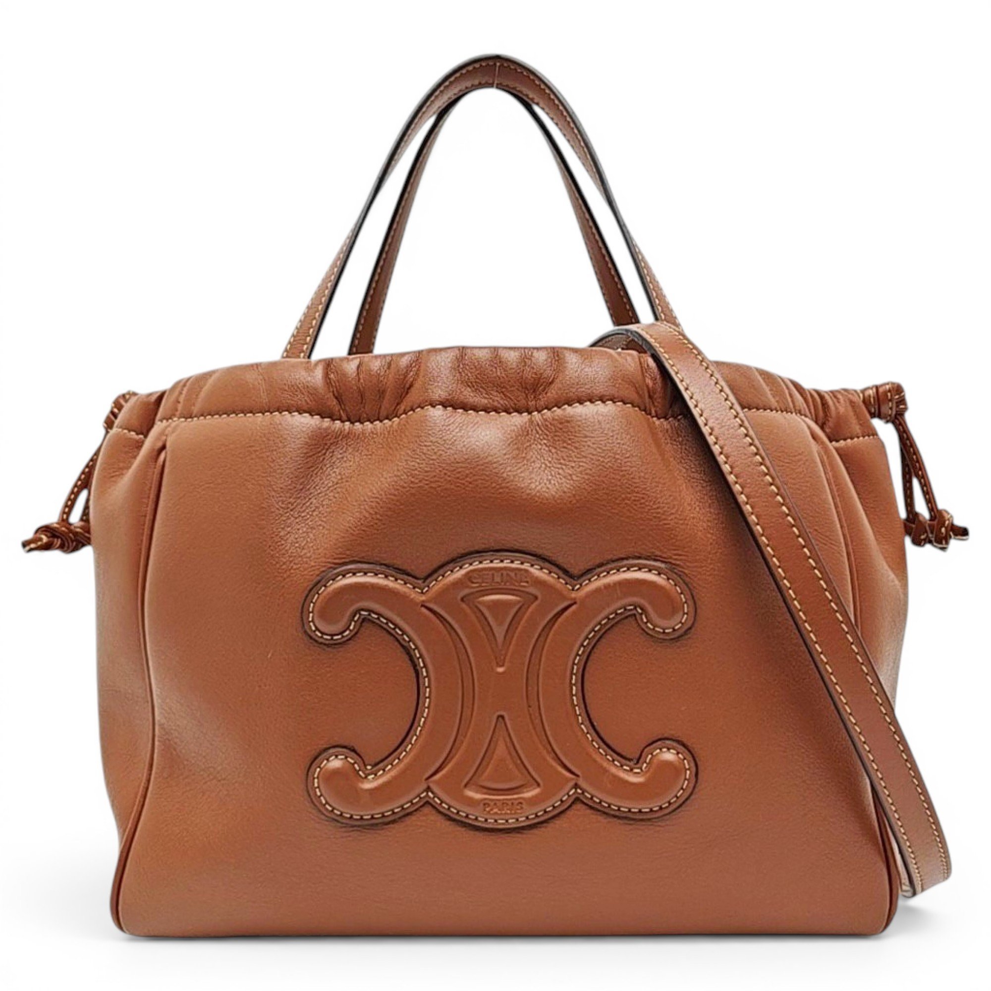 Cabas leather handbag
