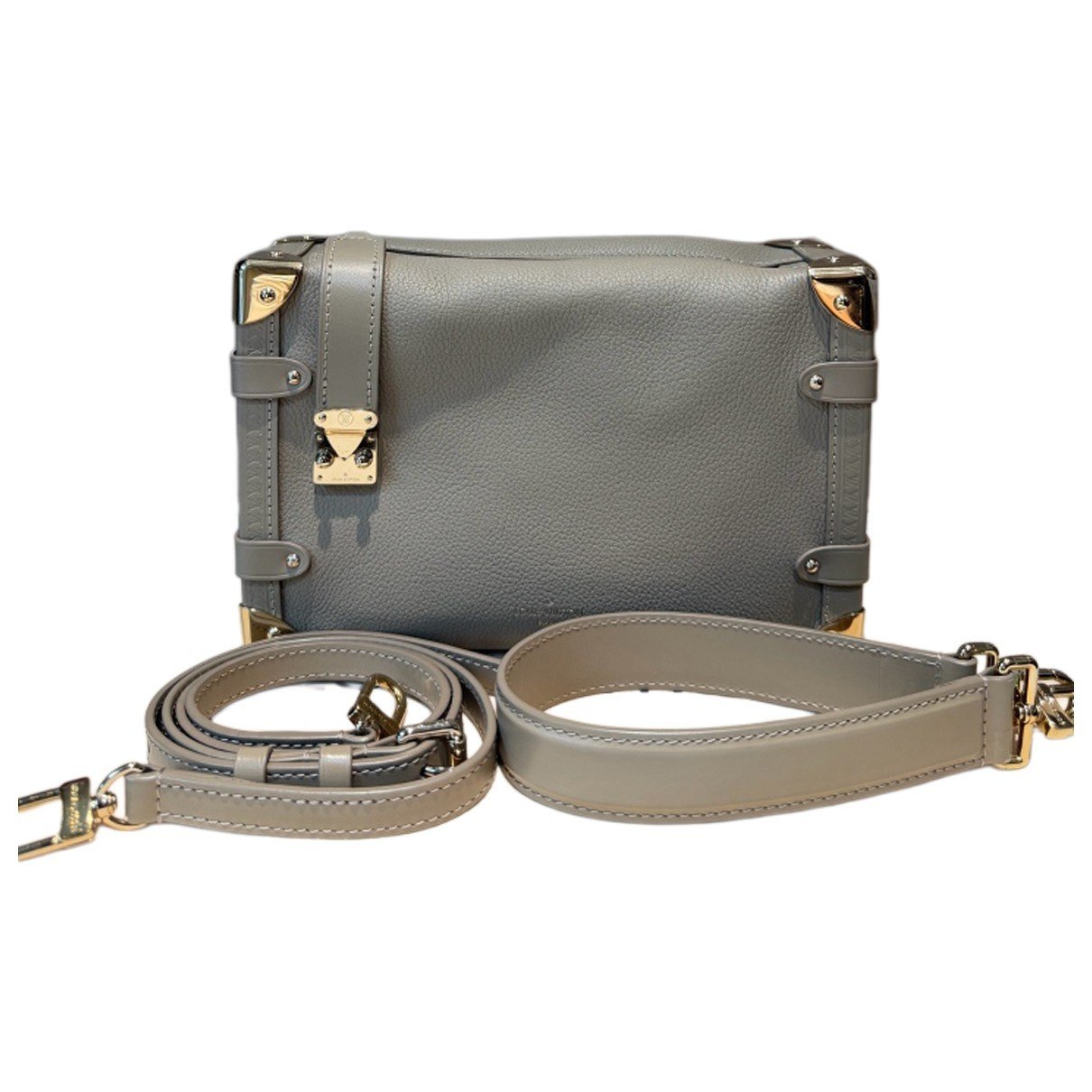 Side Trunk leather handbag